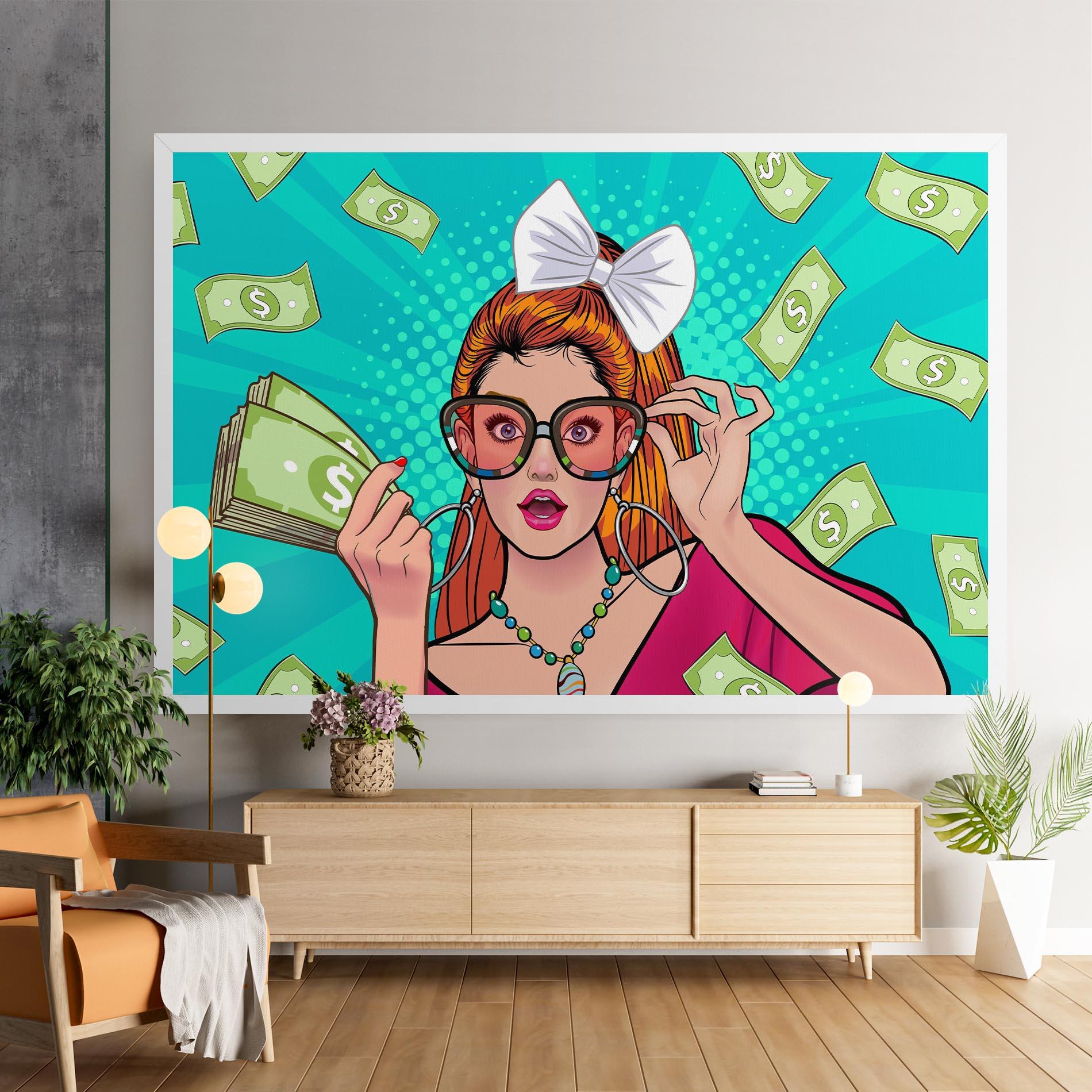 Vászonkép Money Pop Art mockup 9