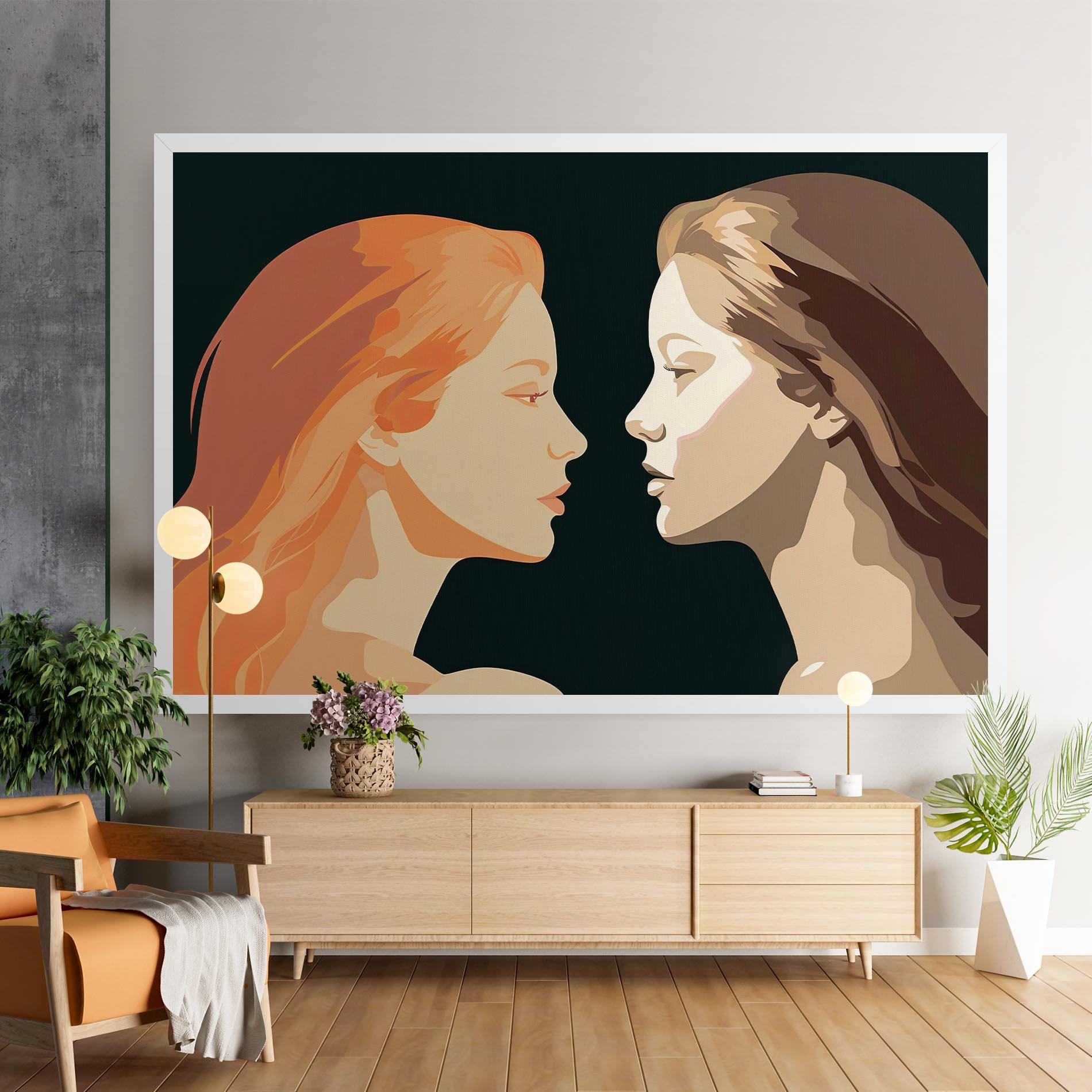 Vászonkép Orange Pop Girl mockup 9