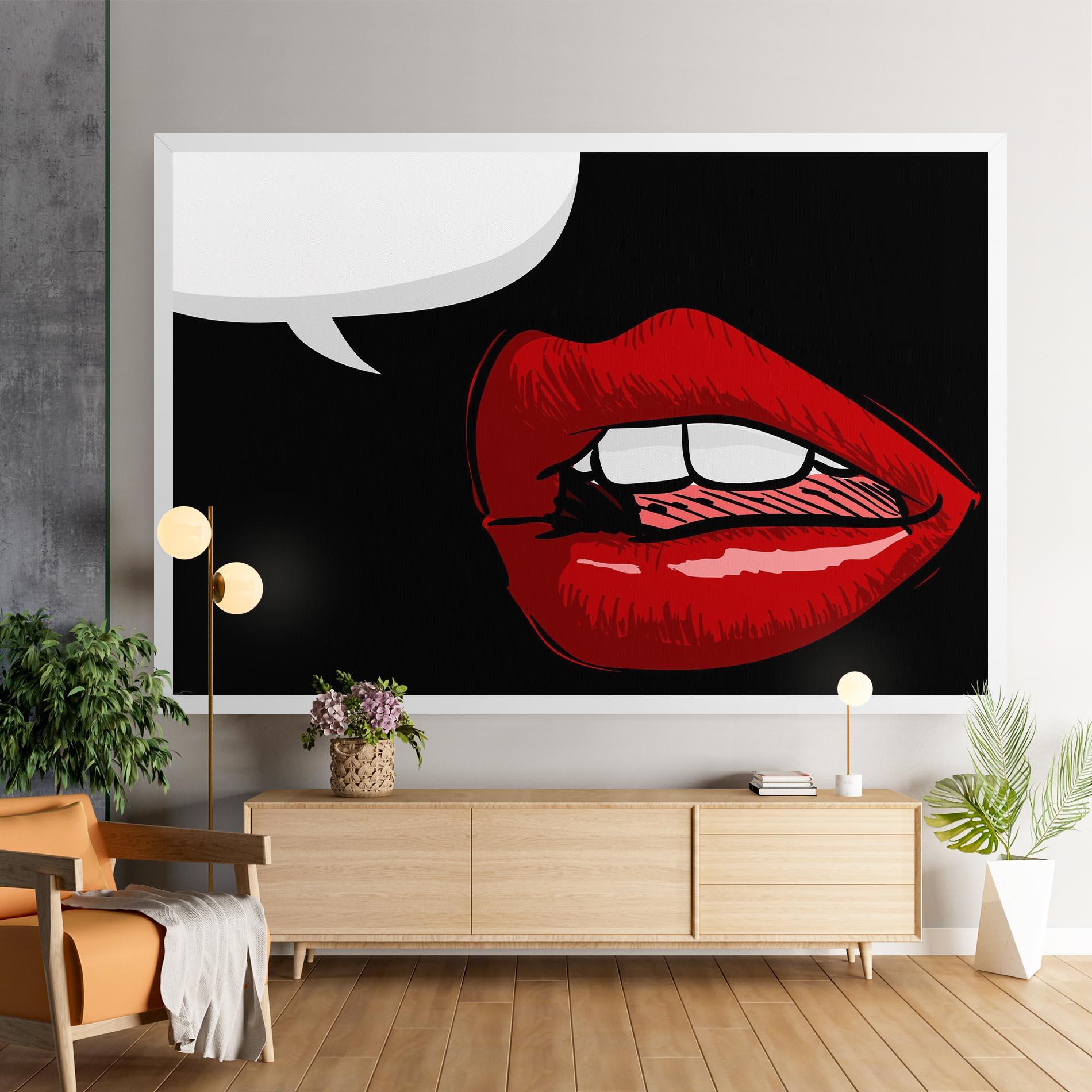 Vászonkép Pop Red Lips mockup 9