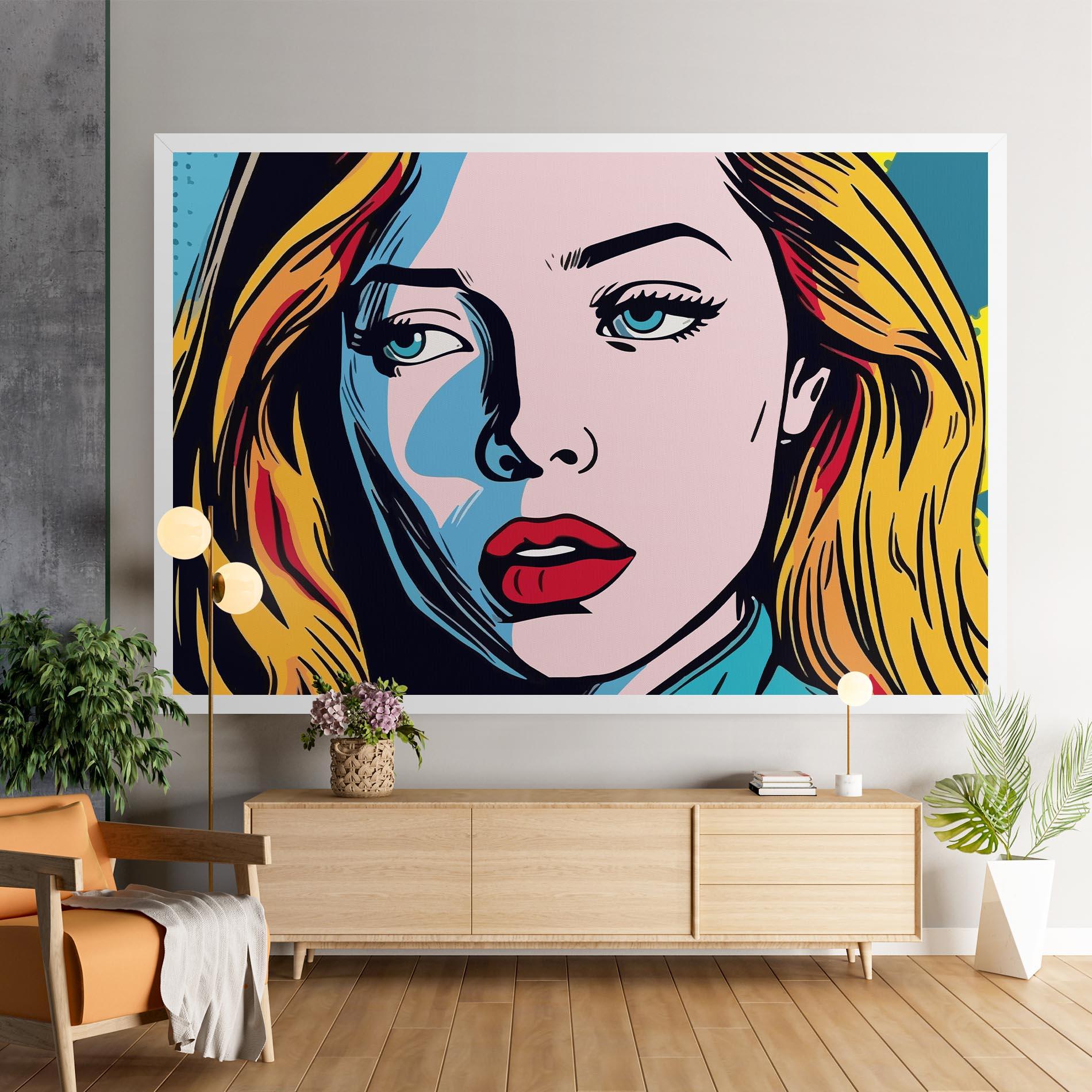 Vászonkép Pop Woman Art mockup 9