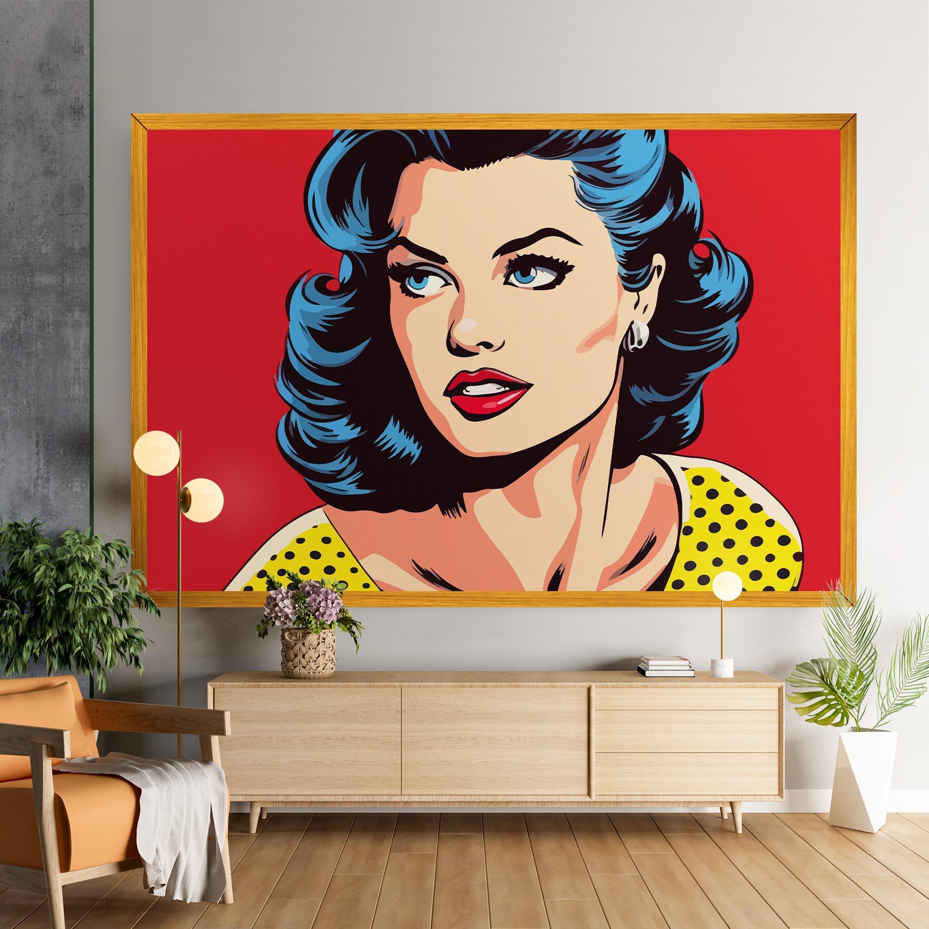 Vászonkép Blue Pop Eyes mockup 9