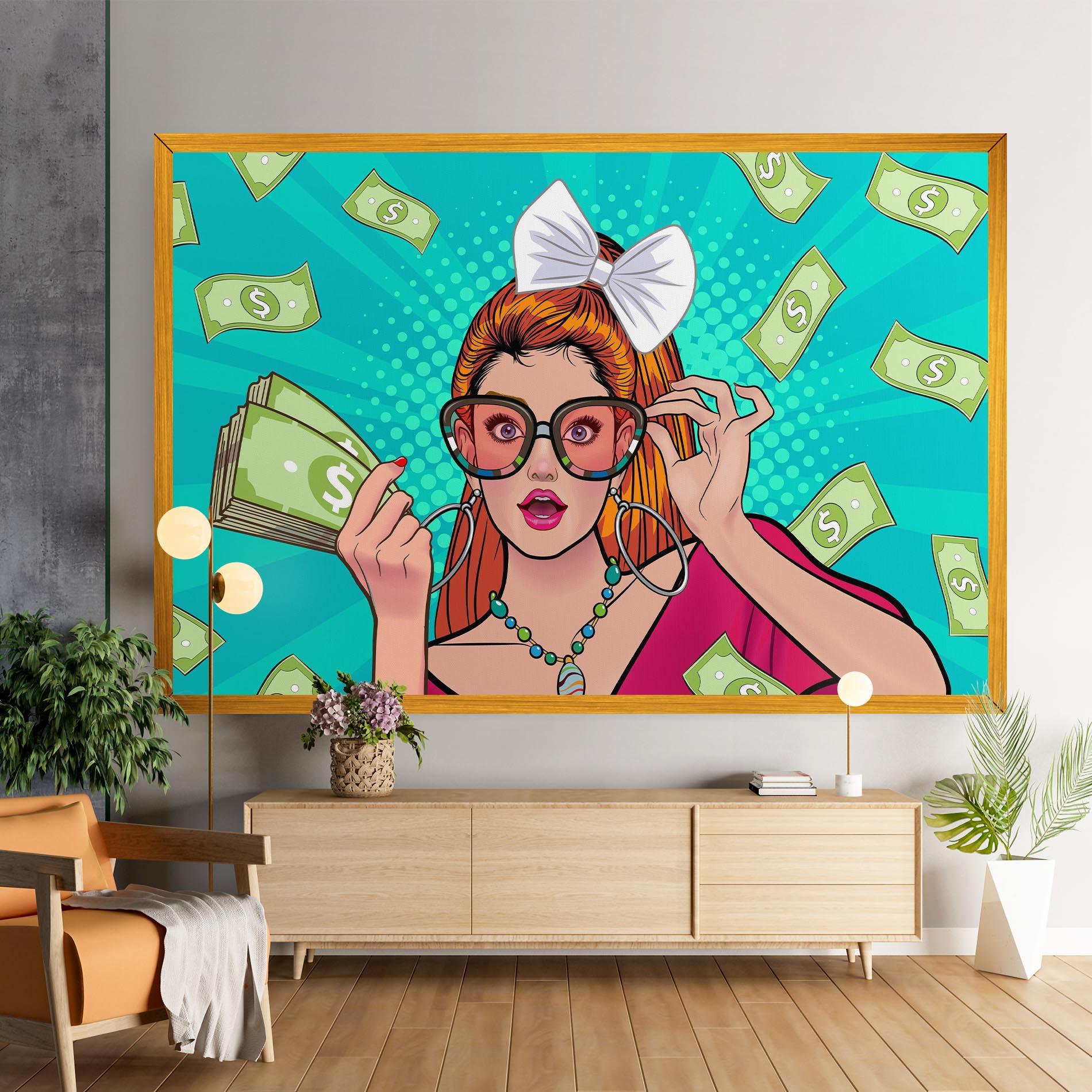 Vászonkép Money Pop Art mockup 9