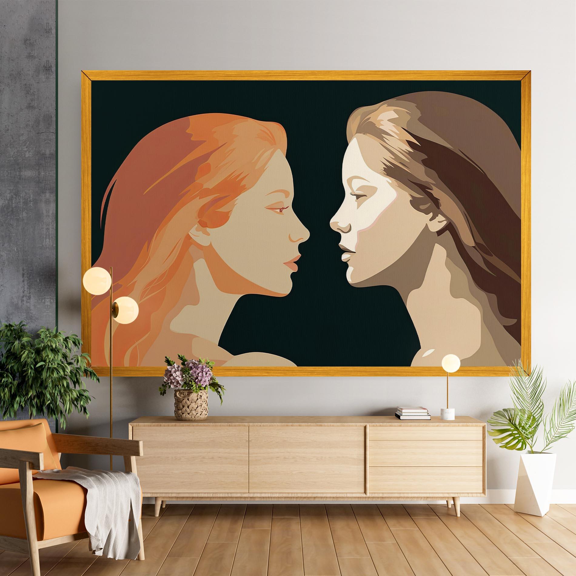 Vászonkép Orange Pop Girl mockup 9