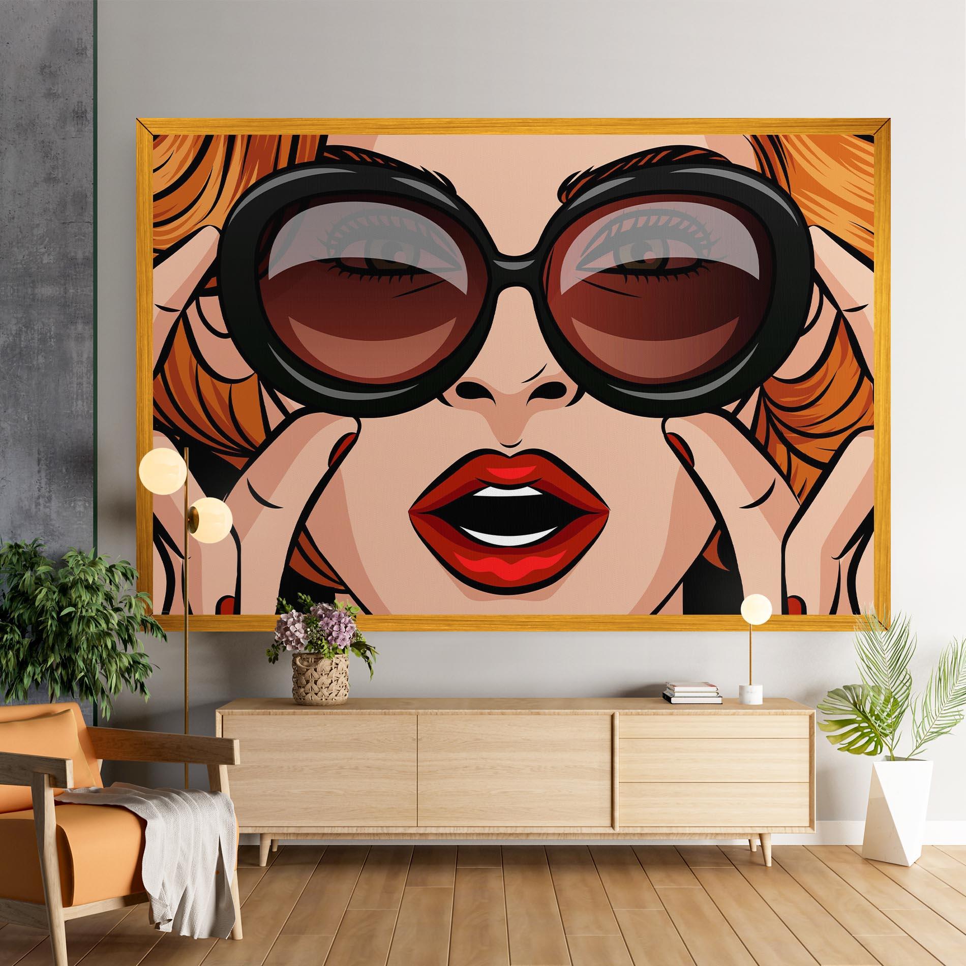 Vászonkép Pop Glasses Woman mockup 9
