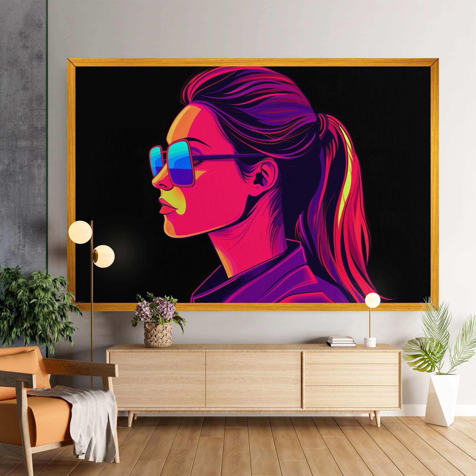 Vászonkép Purple Pop Hair mockup 9