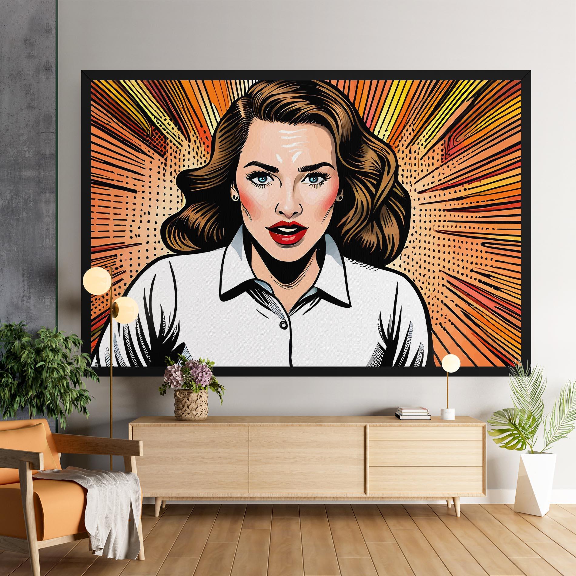 Vászonkép Blue Eye Pop Art mockup 9