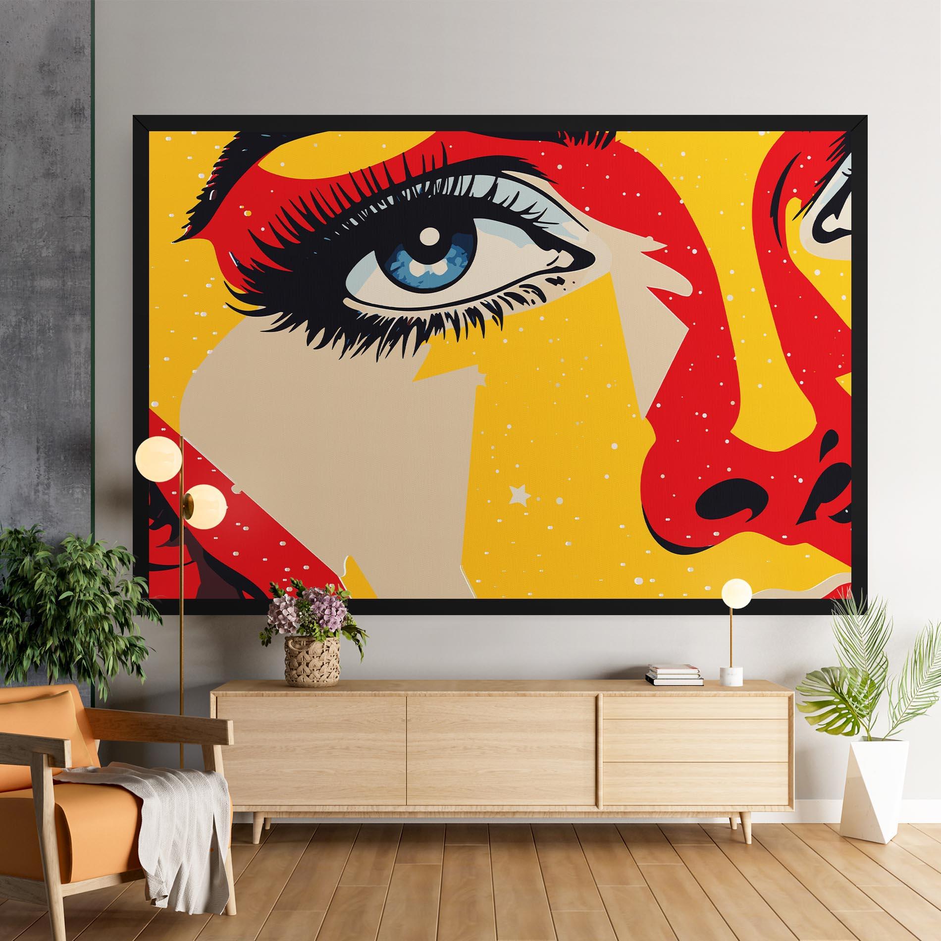 Vászonkép Blue Pop Eye mockup 9