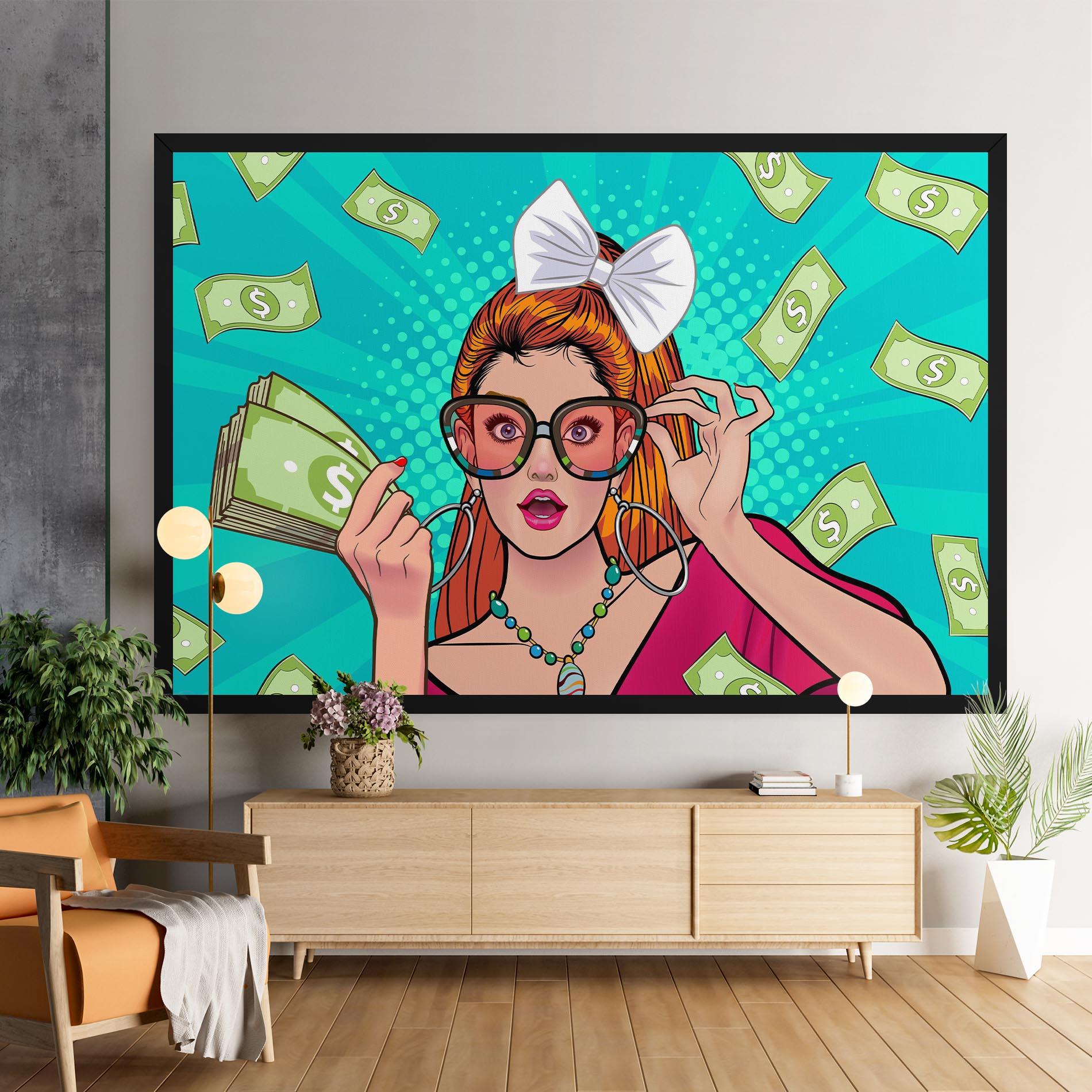 Vászonkép Money Pop Art mockup 9