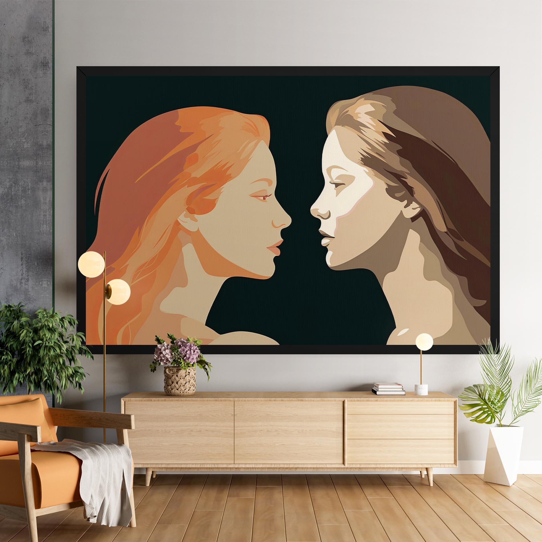 Vászonkép Orange Pop Girl mockup 9