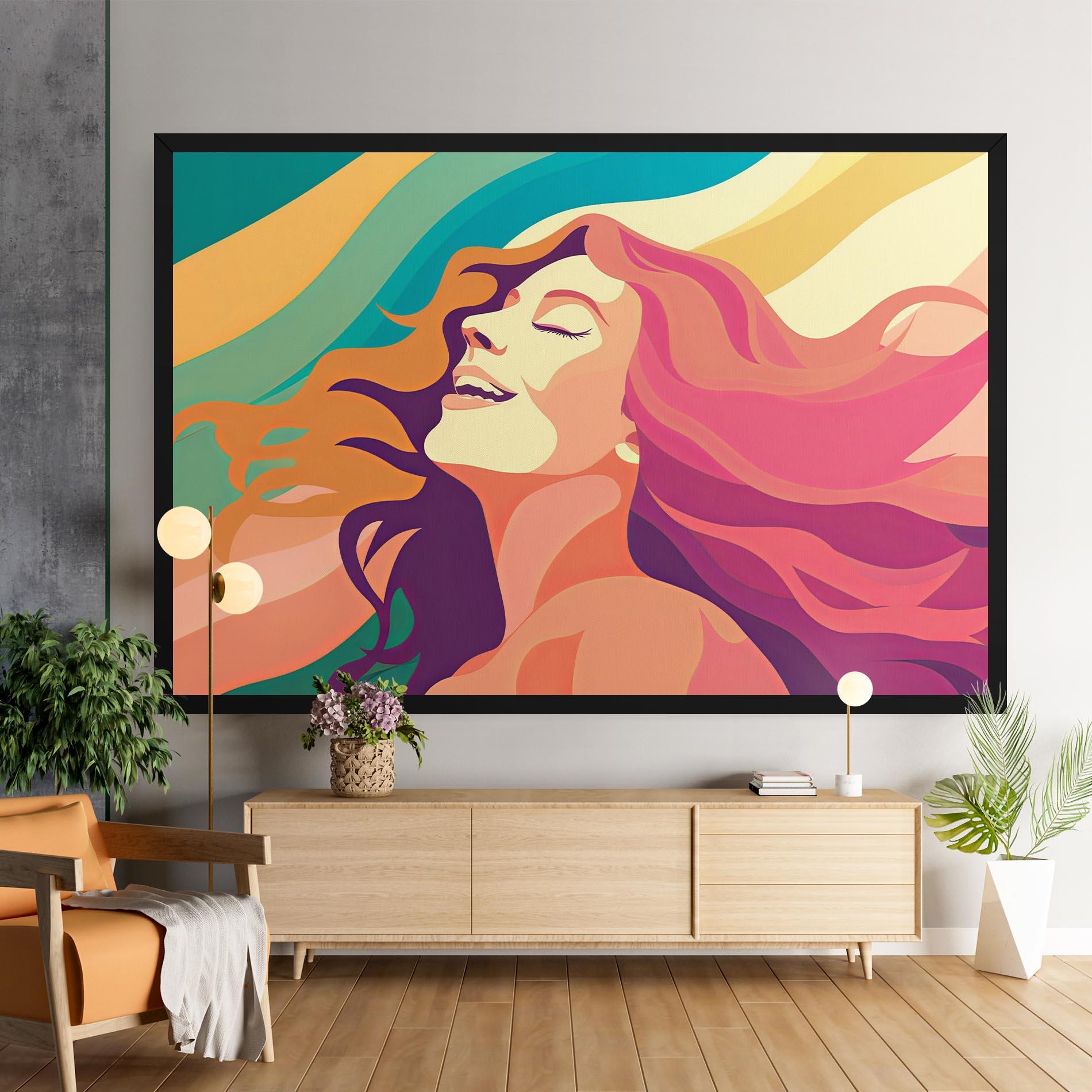 Vászonkép Pink Pop Hair mockup 9