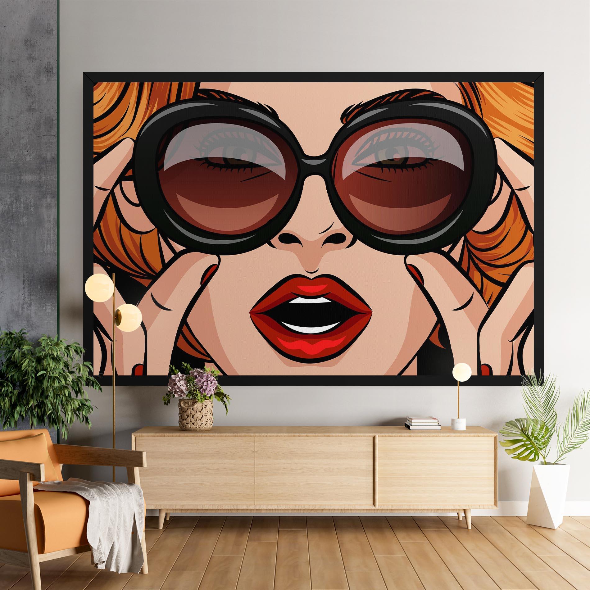 Vászonkép Pop Glasses Woman mockup 9