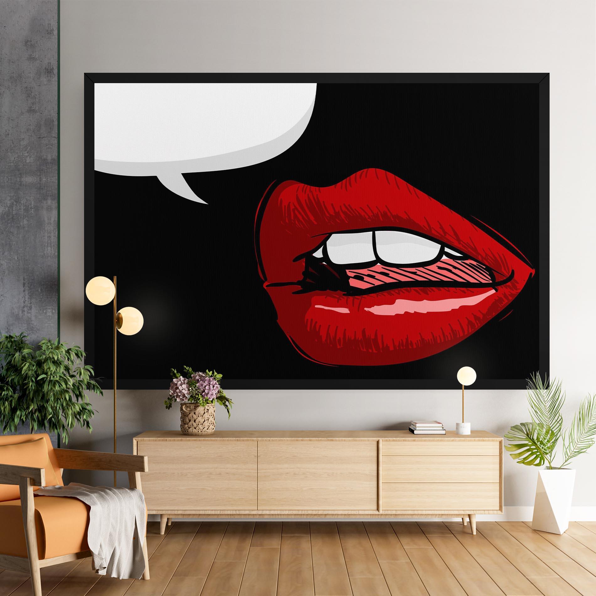 Vászonkép Pop Red Lips mockup 9