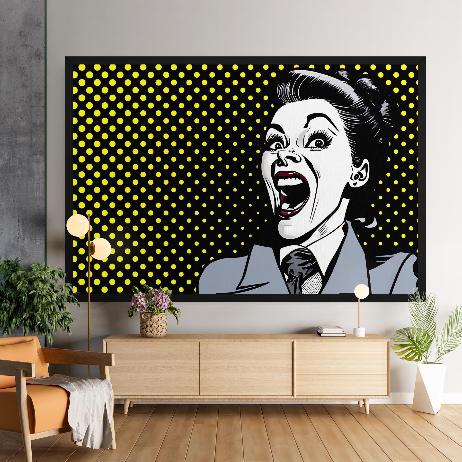 Vászonkép Screaming Pop Art mockup 9