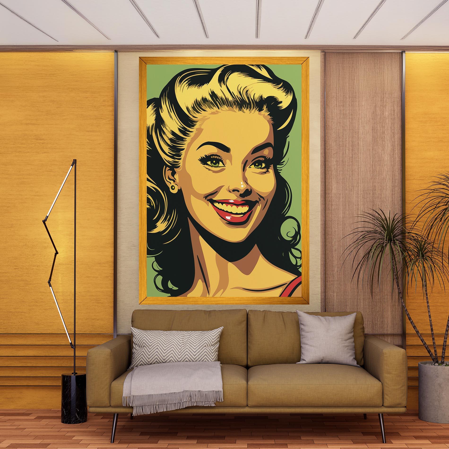 Vászonkép Green Light Pop Lady mockup 9