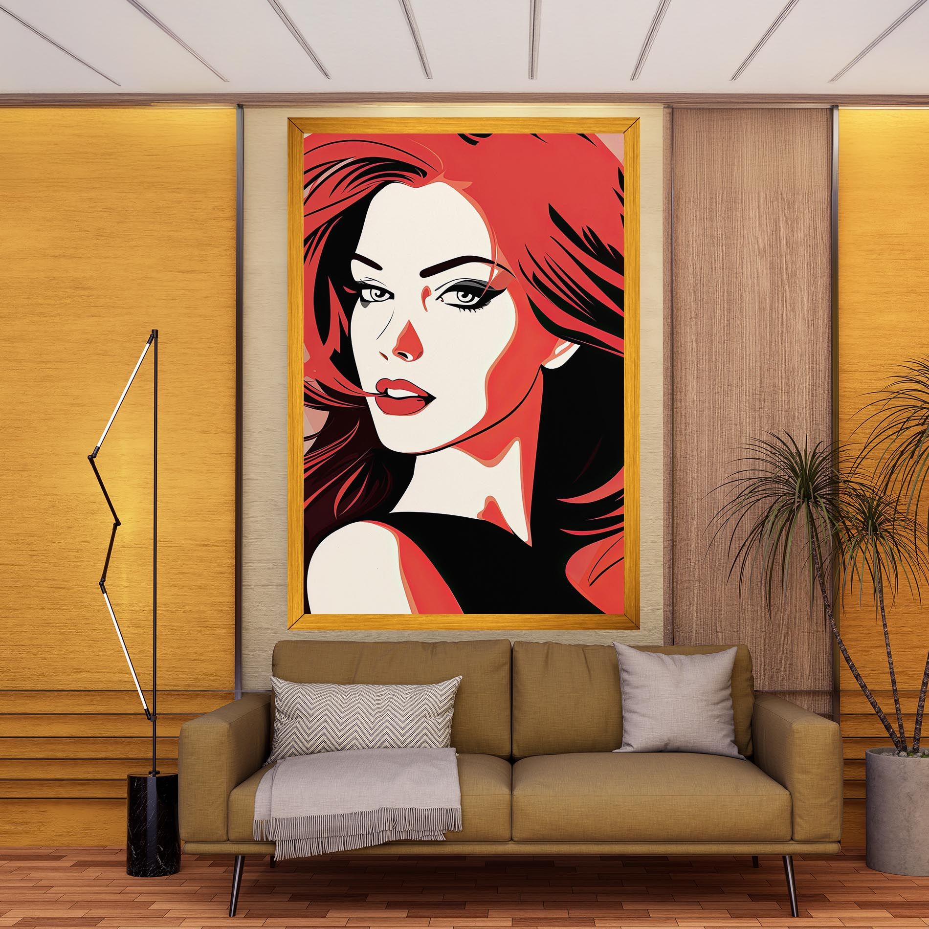 Red Hair Pop Art mockup 9