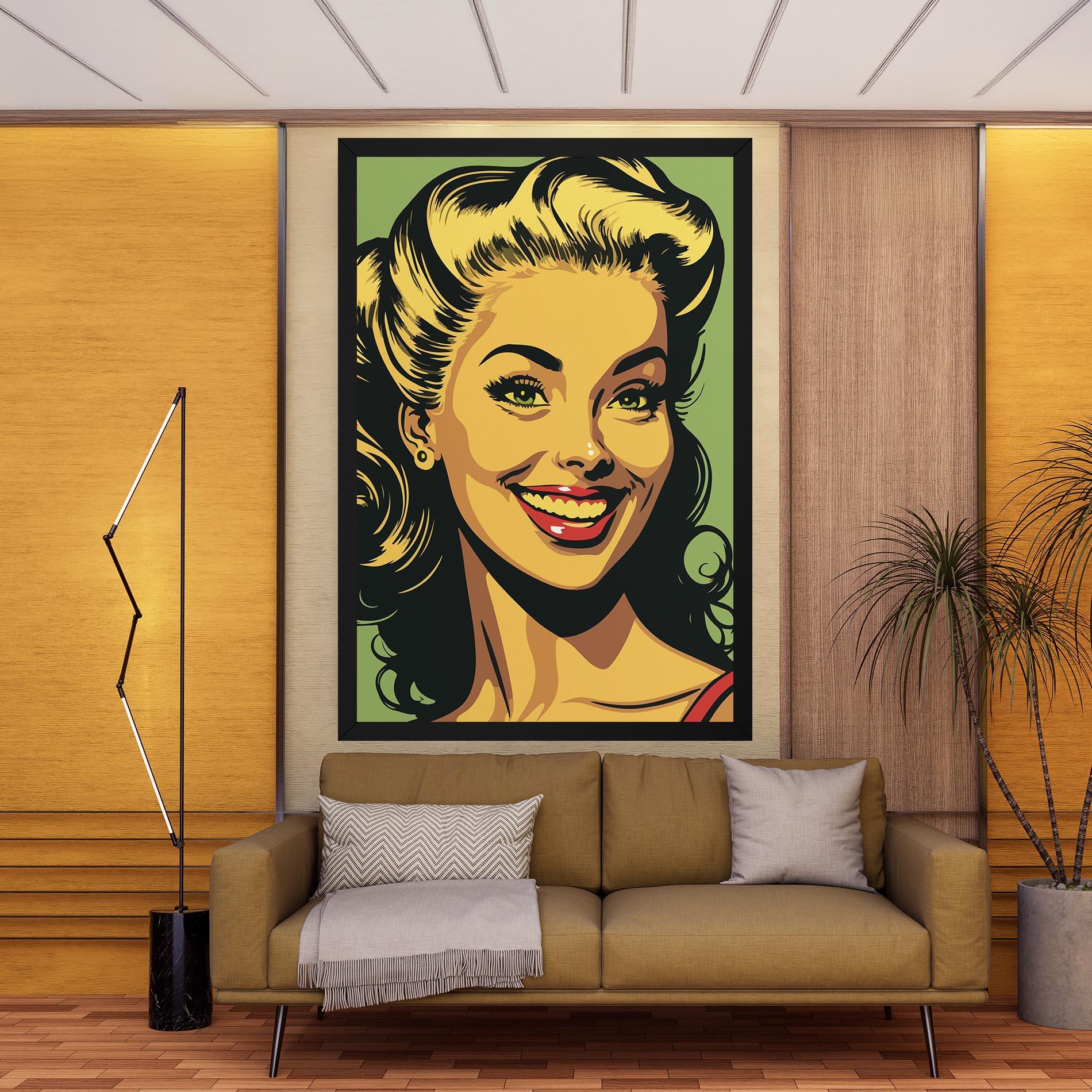 Vászonkép Green Light Pop Lady mockup 9