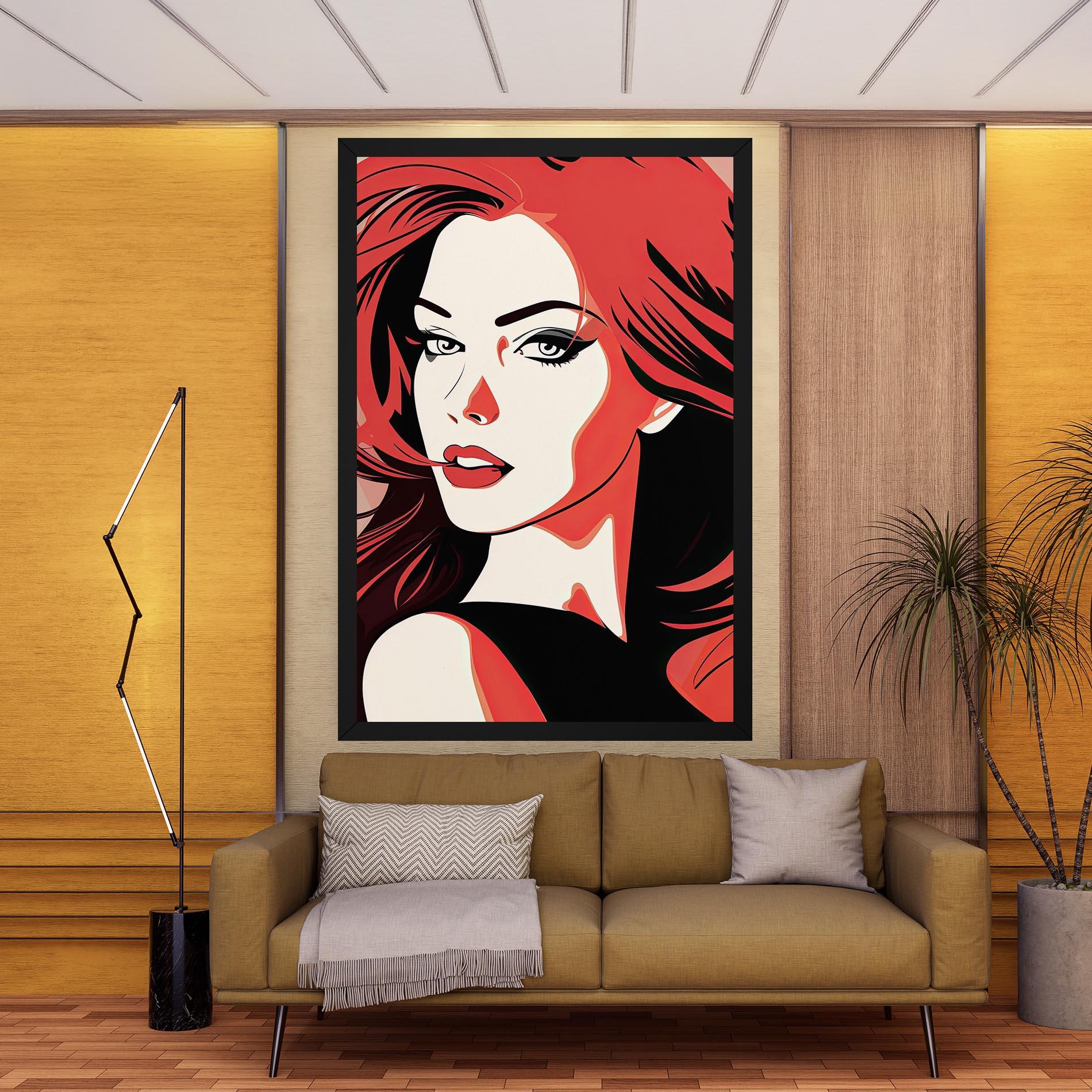 Vászonkép Red Hair Pop Art mockup 9