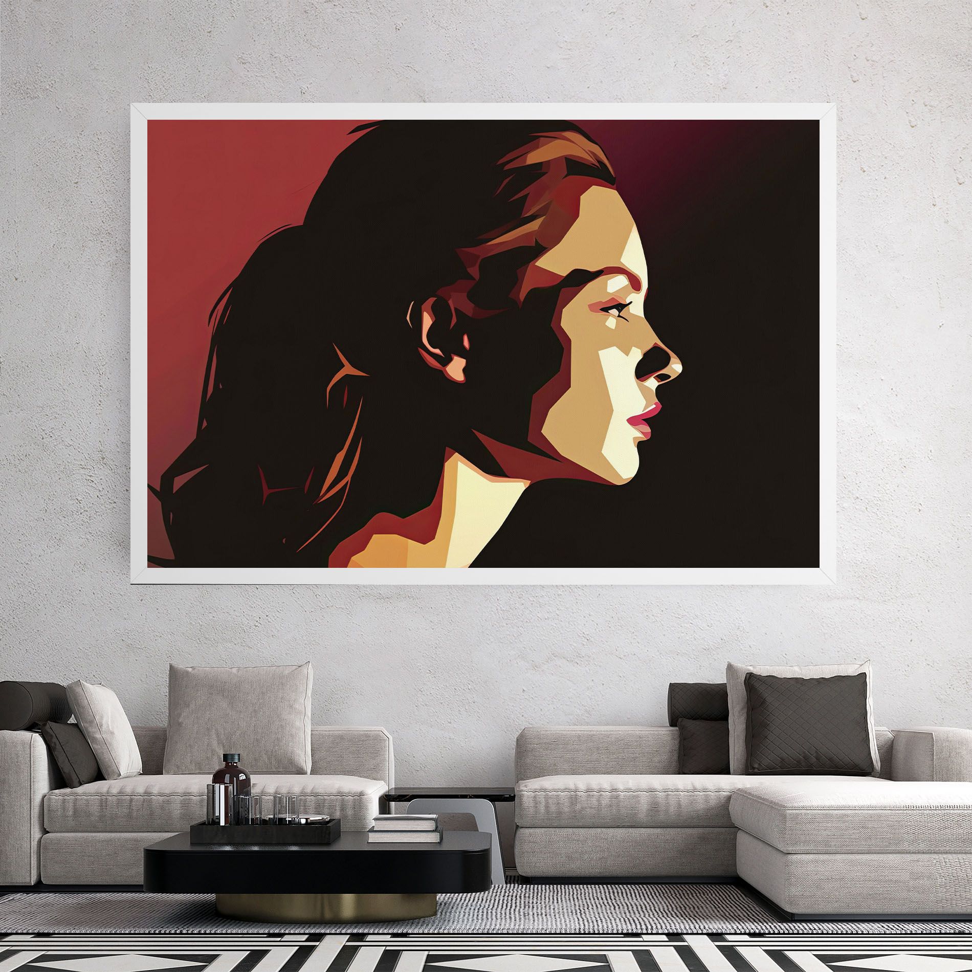 Cream Red Pop Art mockup 2