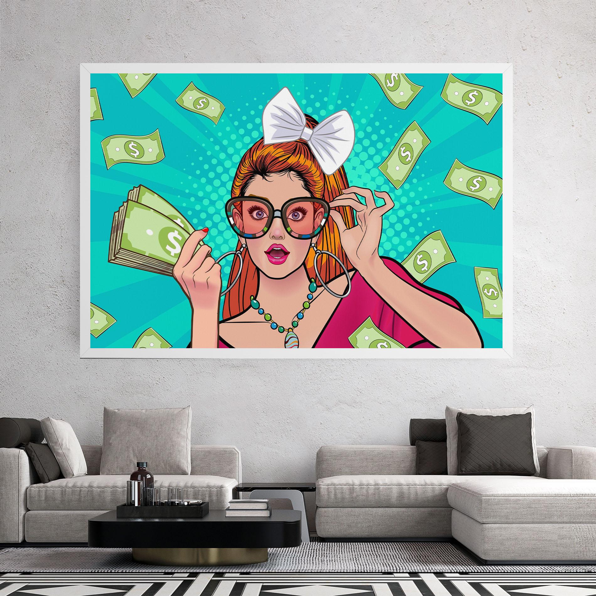 Vászonkép Money Pop Art mockup 2