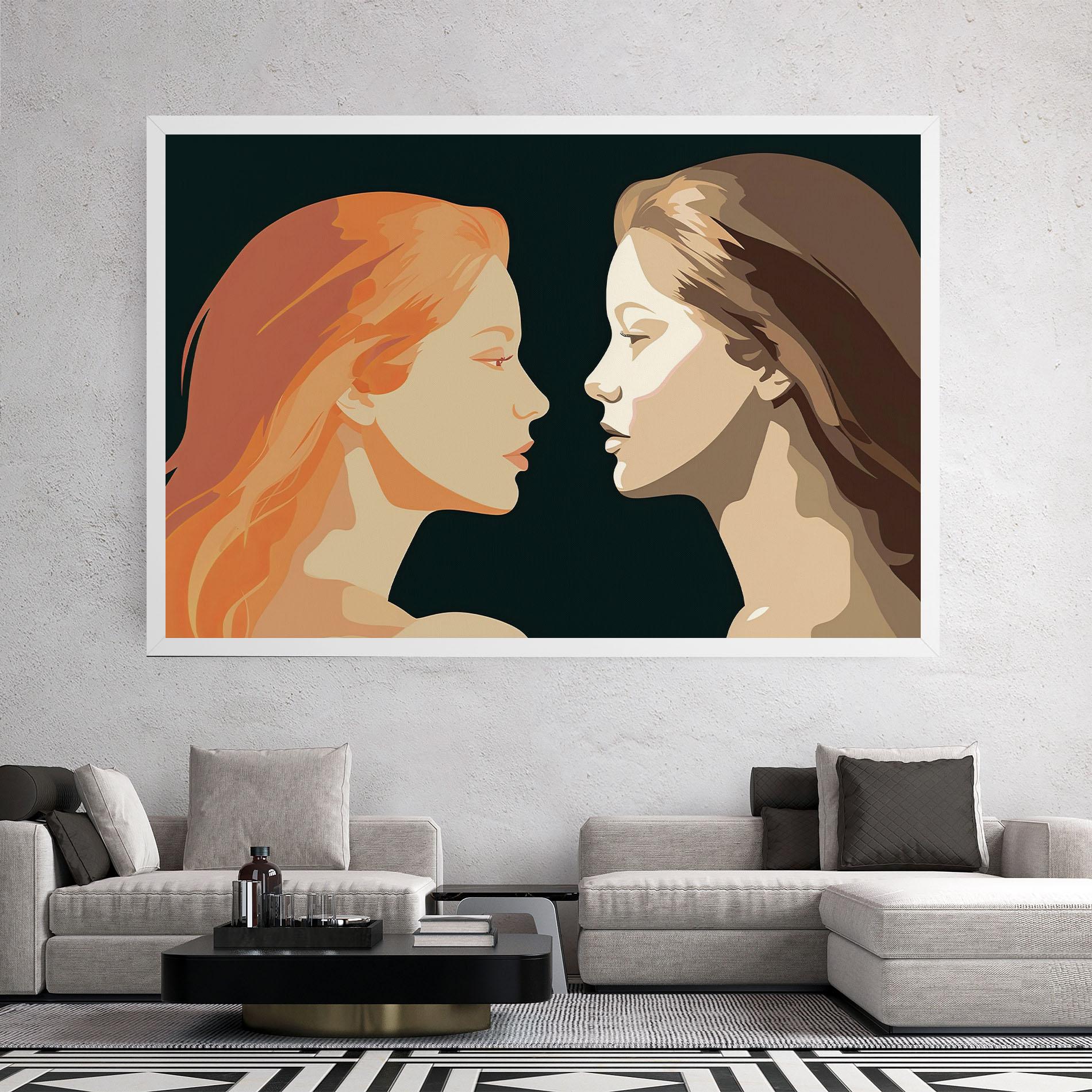 Vászonkép Orange Pop Girl mockup 2