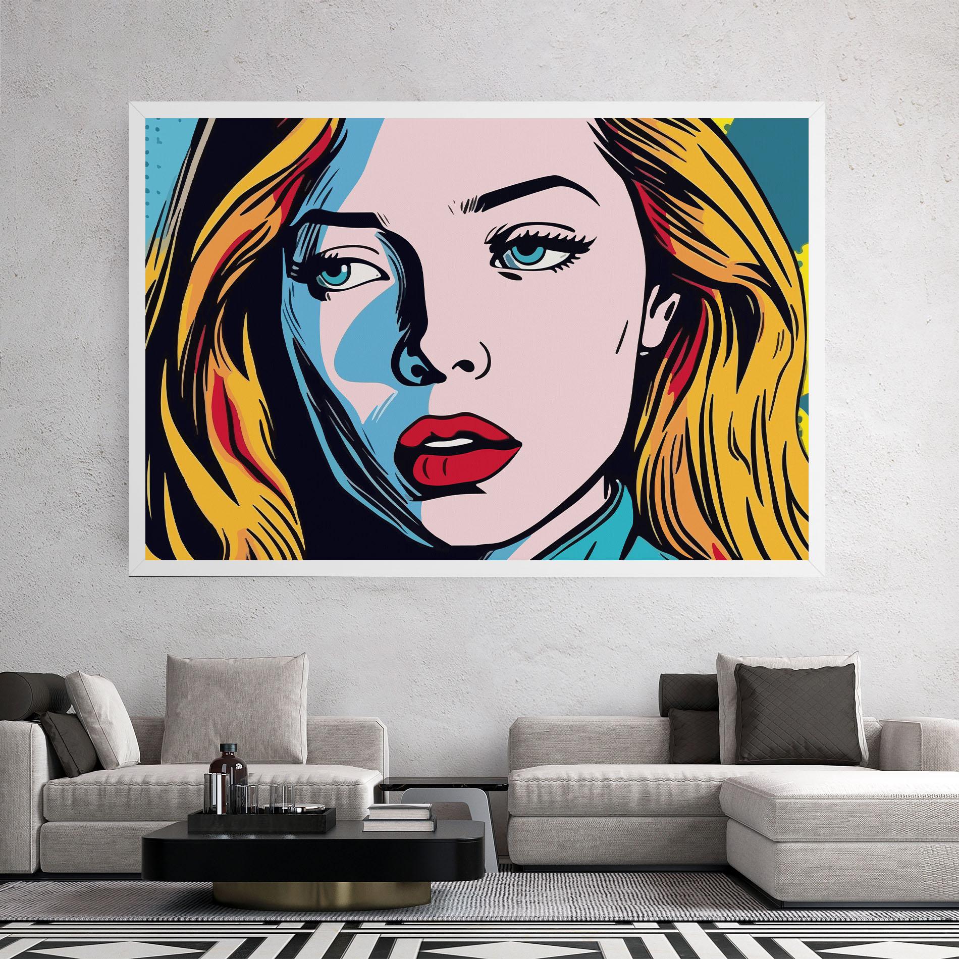 Vászonkép Pop Woman Art mockup 2
