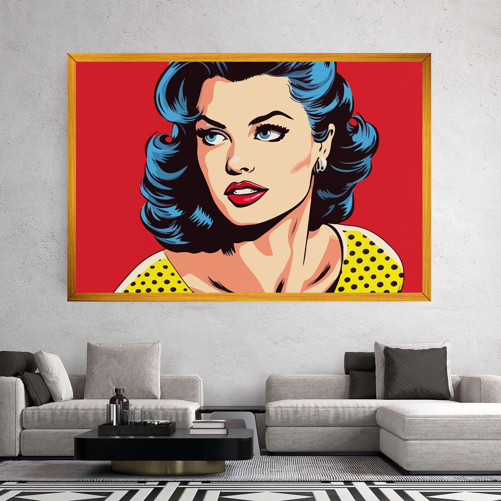 Vászonkép Blue Pop Eyes mockup 2