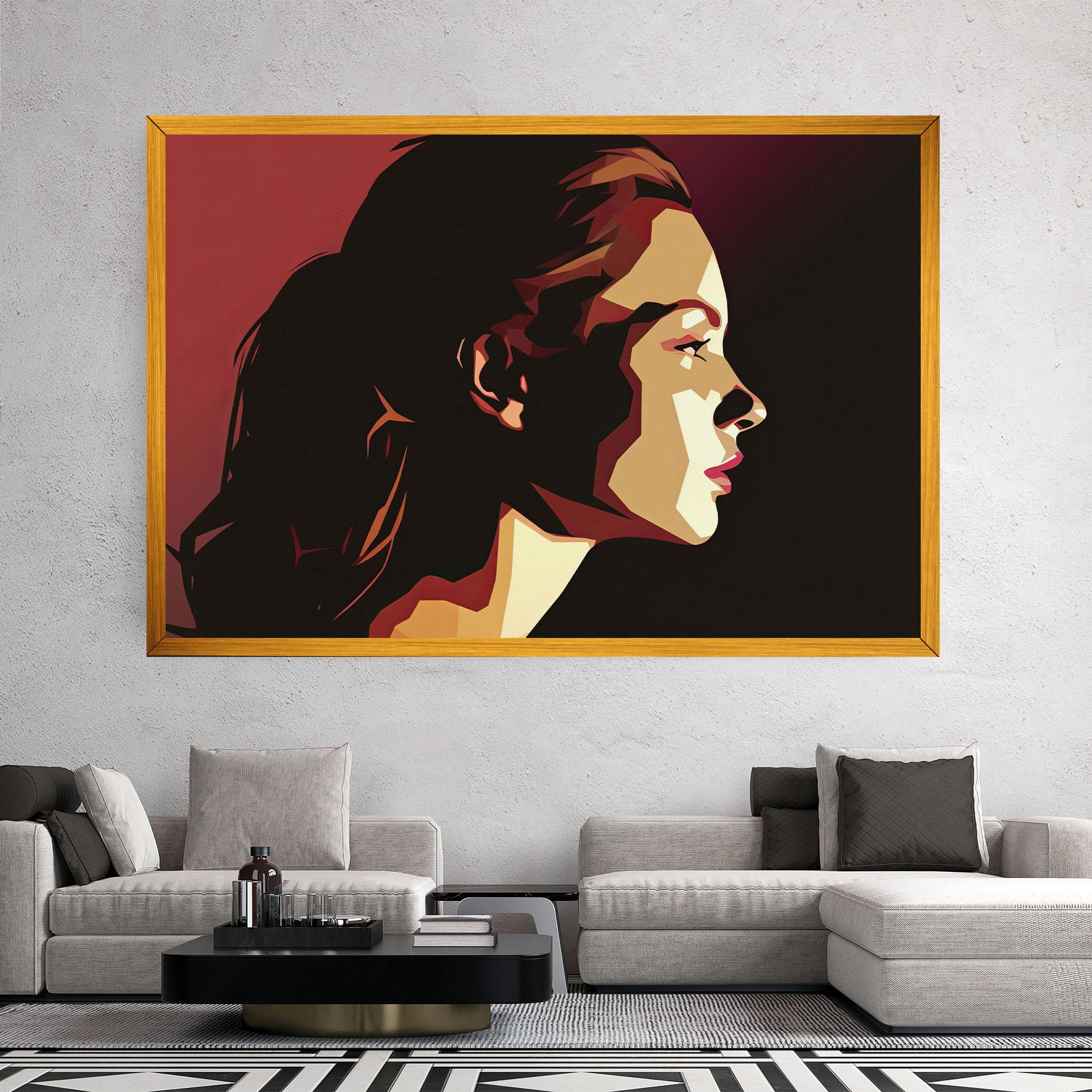 Vászonkép Cream Red Pop Art mockup 2