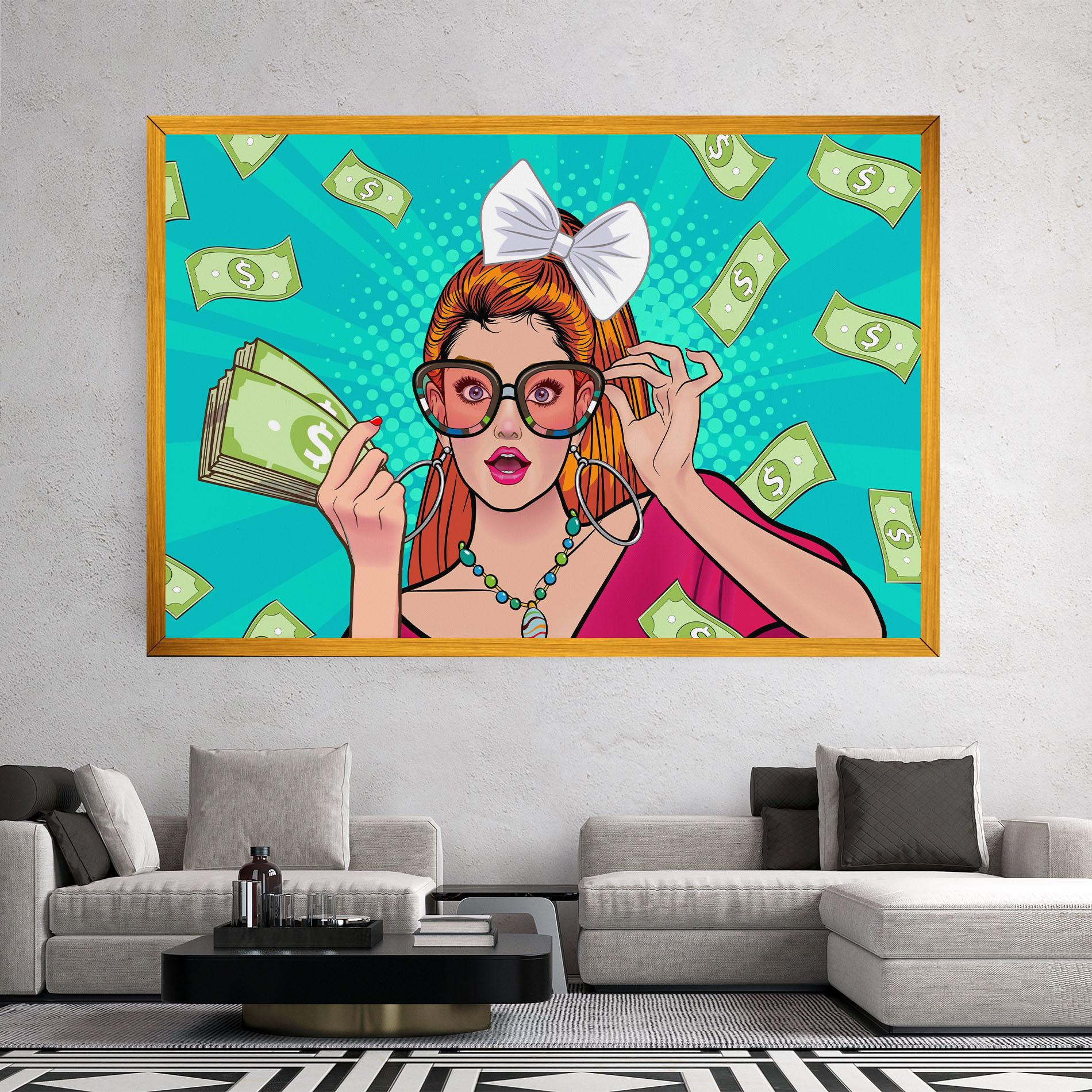 Vászonkép Money Pop Art mockup 2