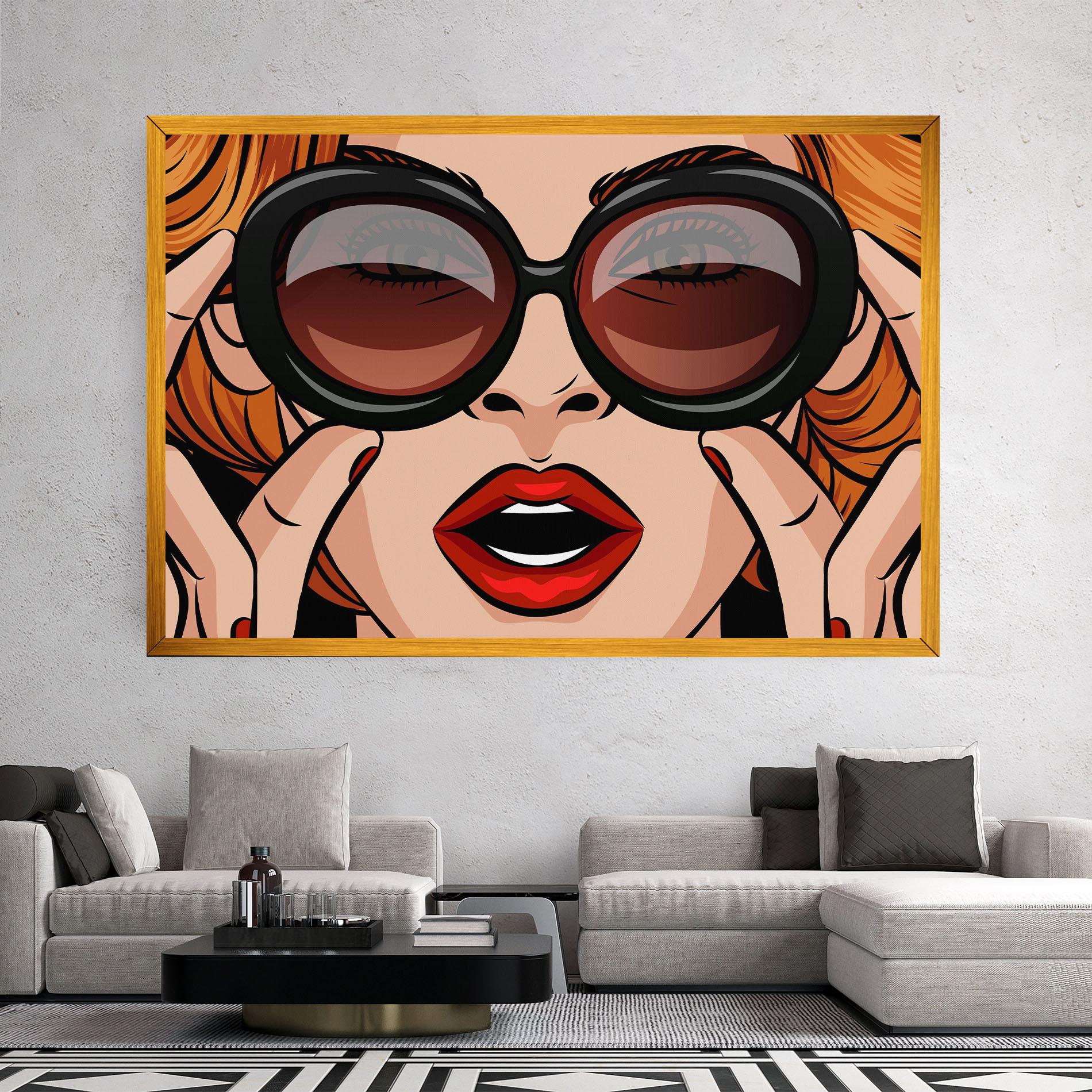 Vászonkép Pop Glasses Woman mockup 2