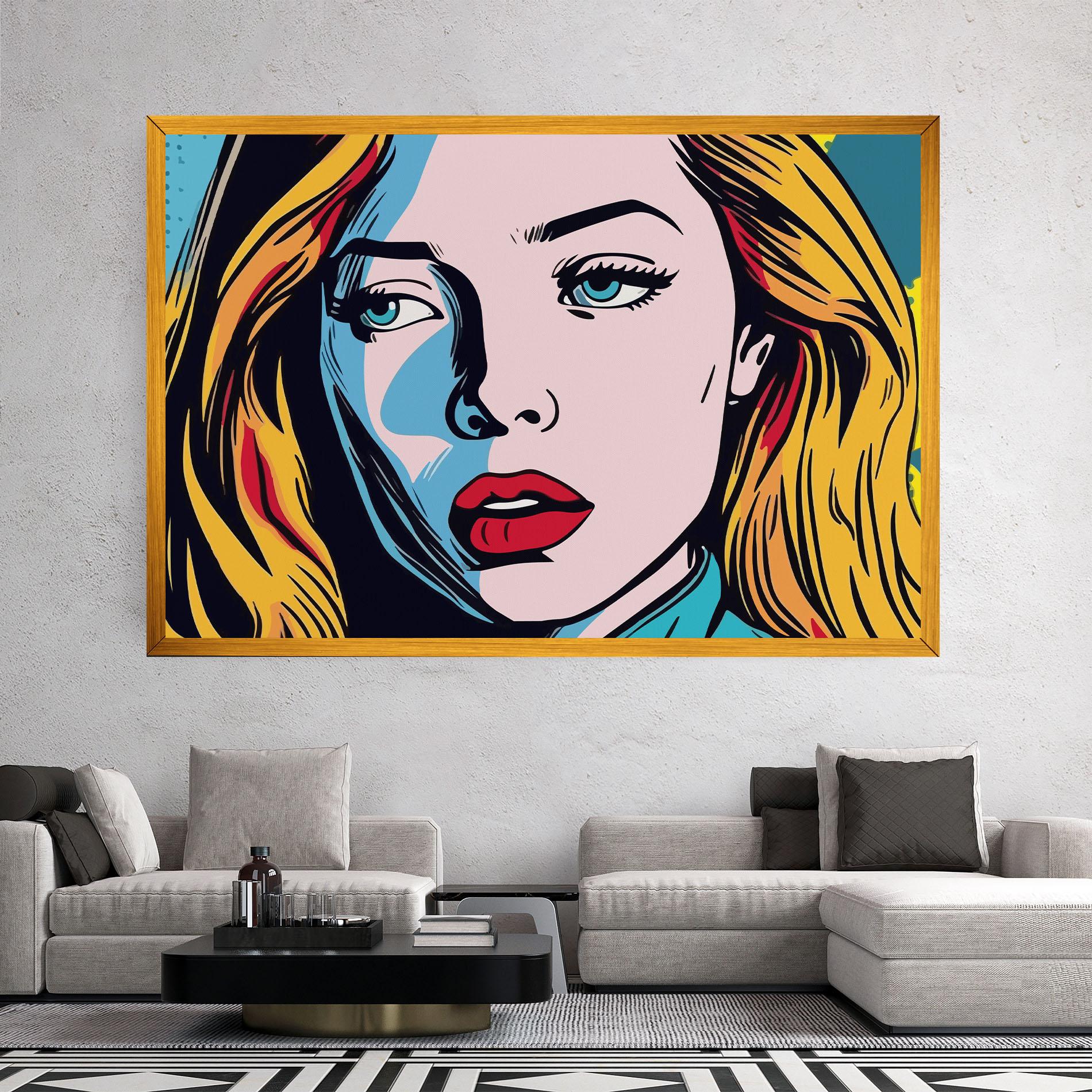 Vászonkép Pop Woman Art mockup 2