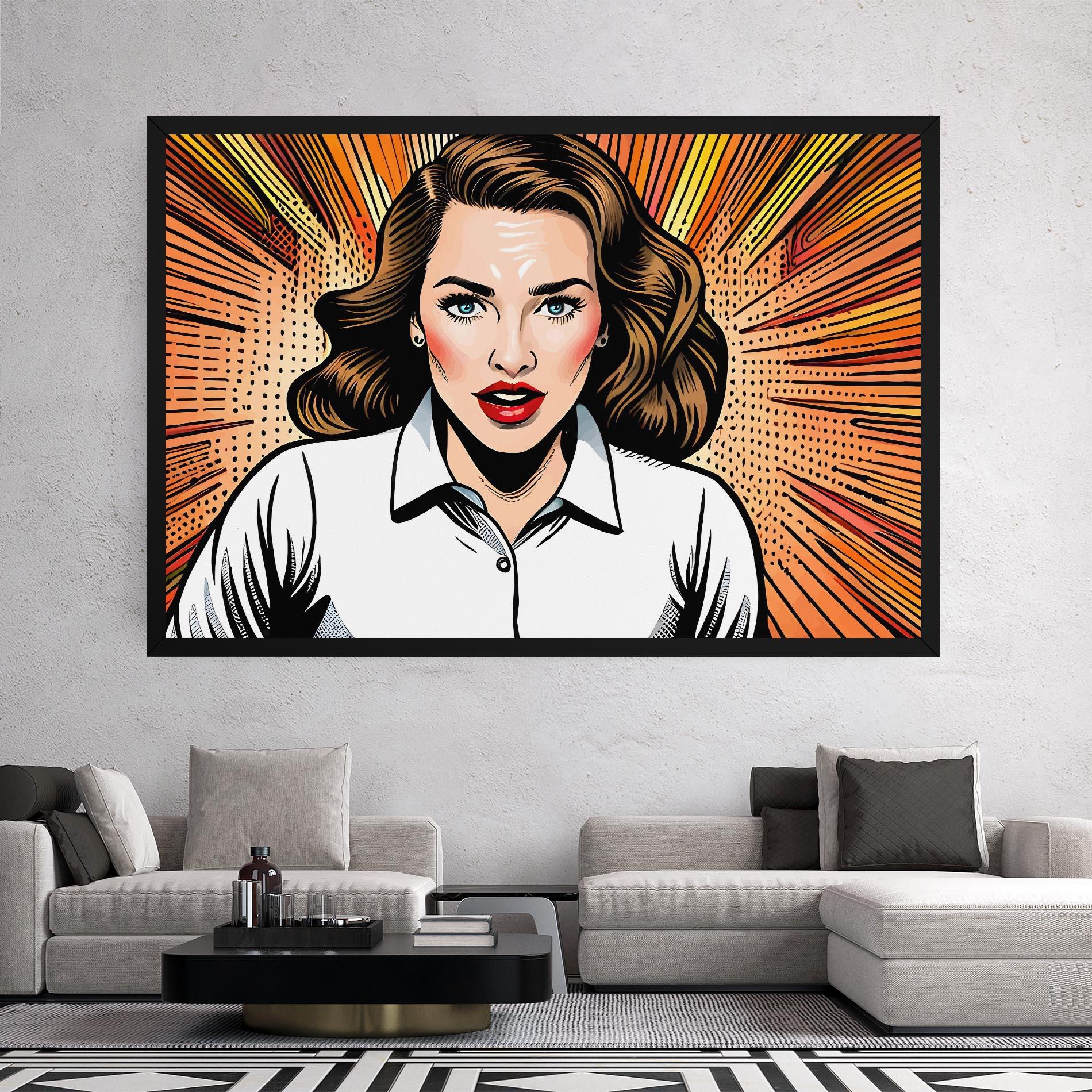 Vászonkép Blue Eye Pop Art mockup 2