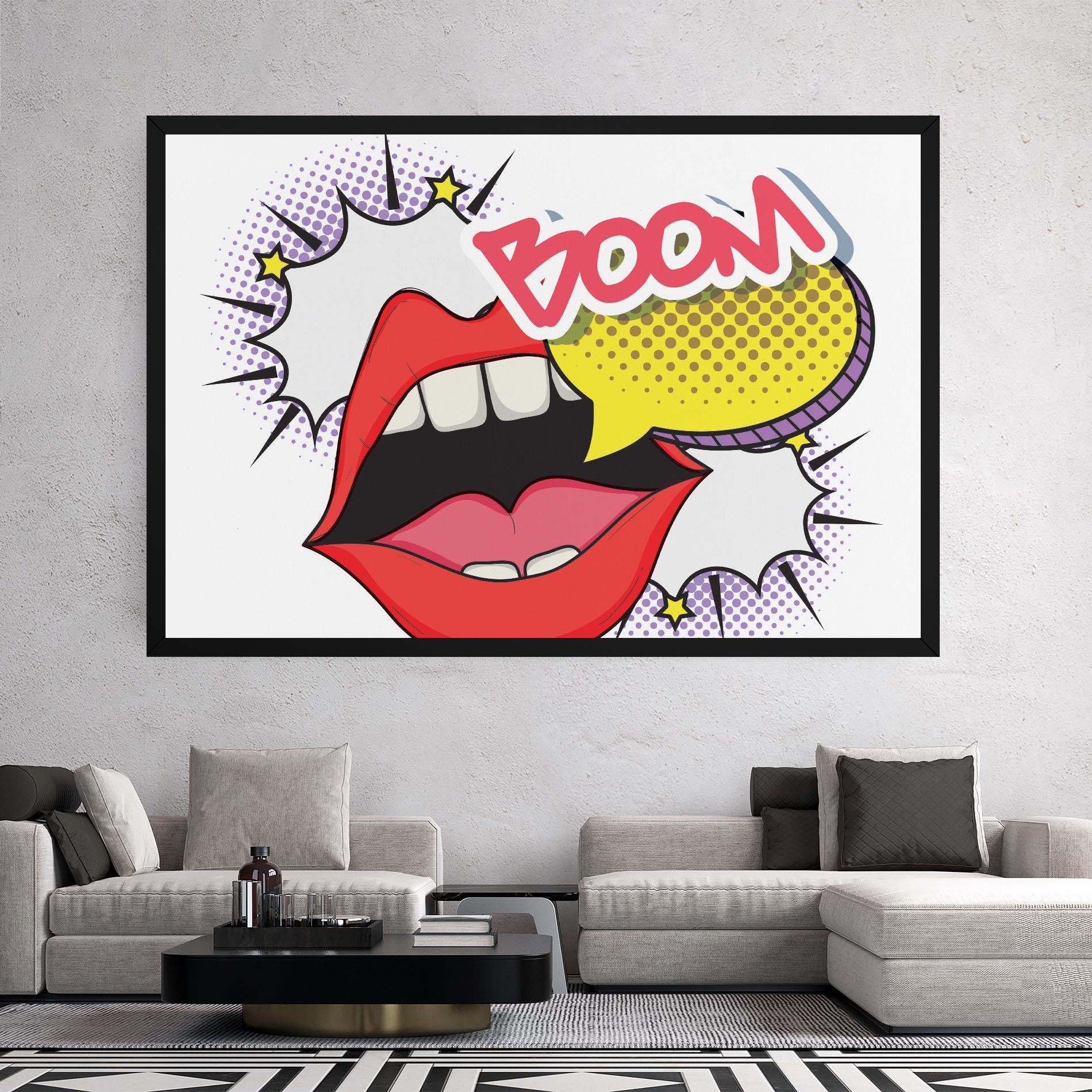 Vászonkép Boom Pop Art mockup 2
