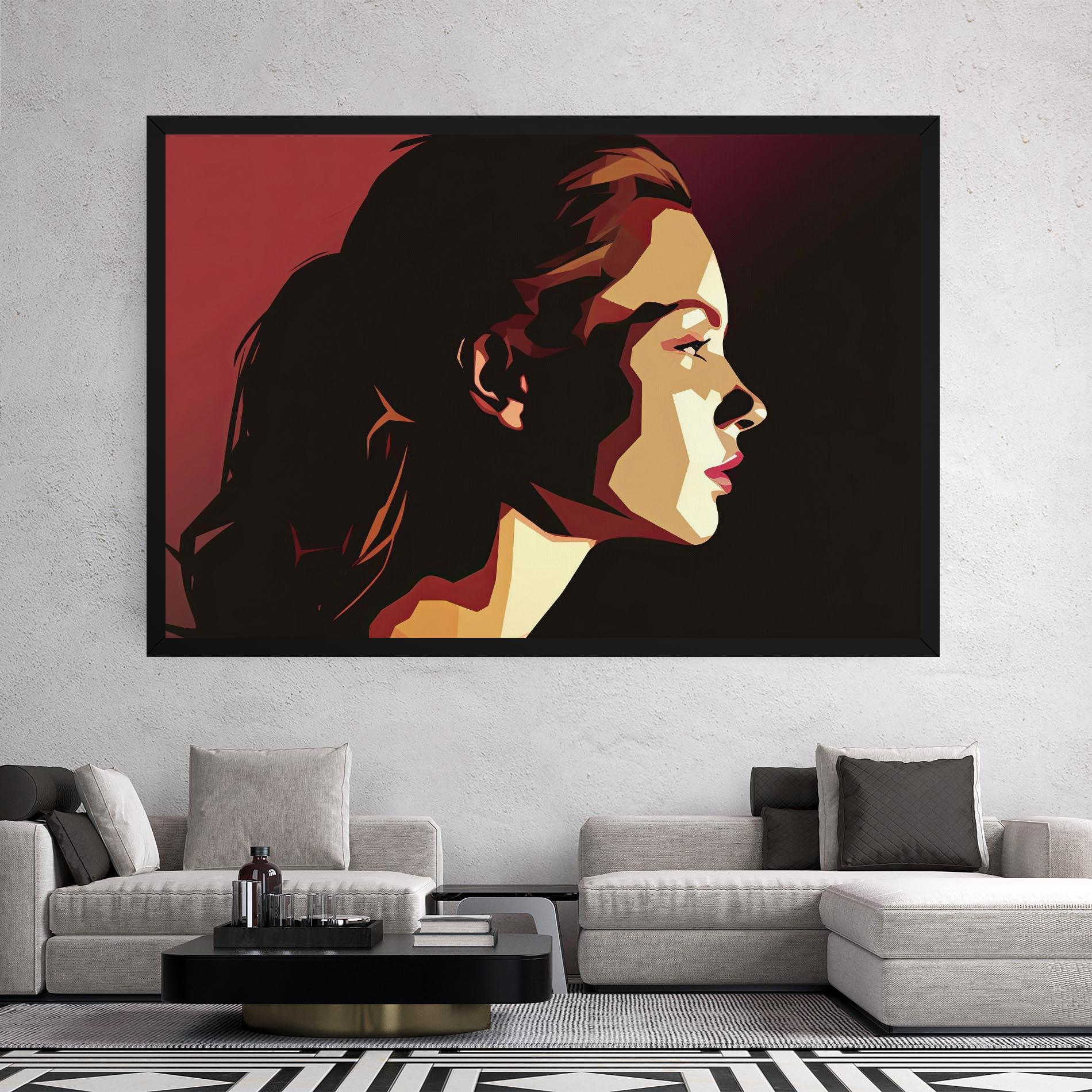 Vászonkép Cream Red Pop Art mockup 2