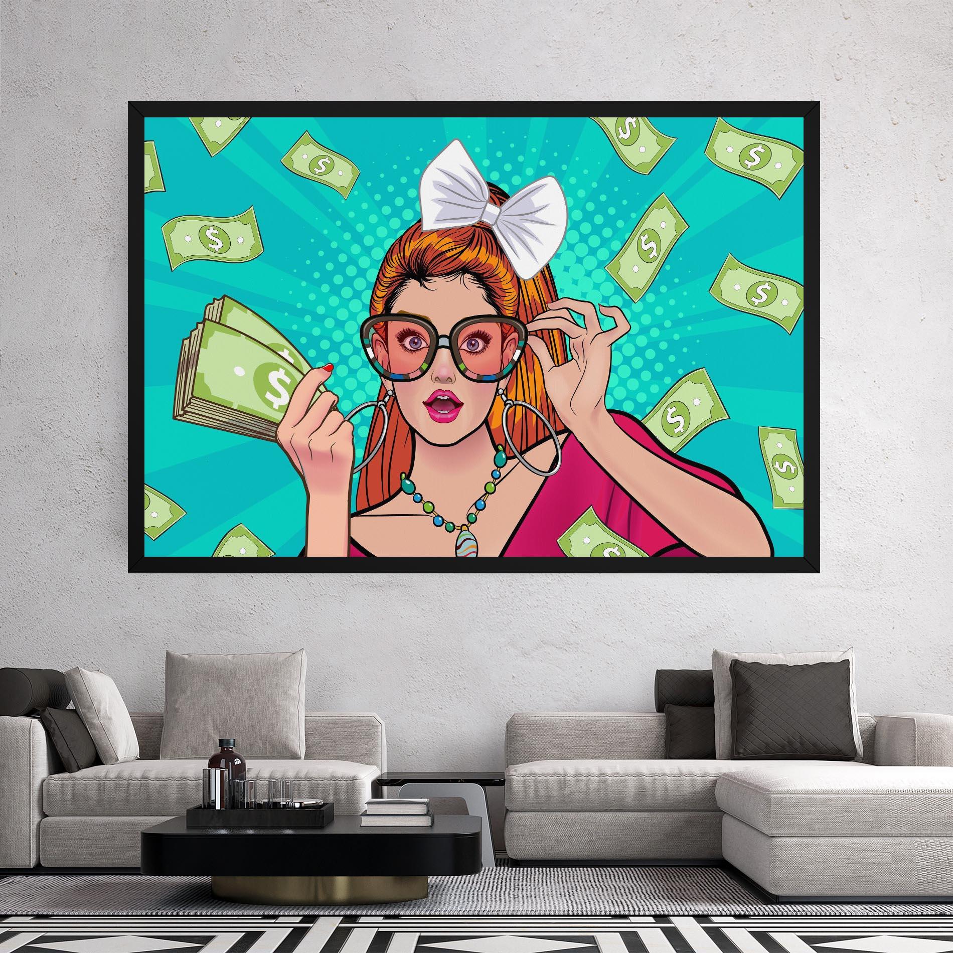 Vászonkép Money Pop Art mockup 2