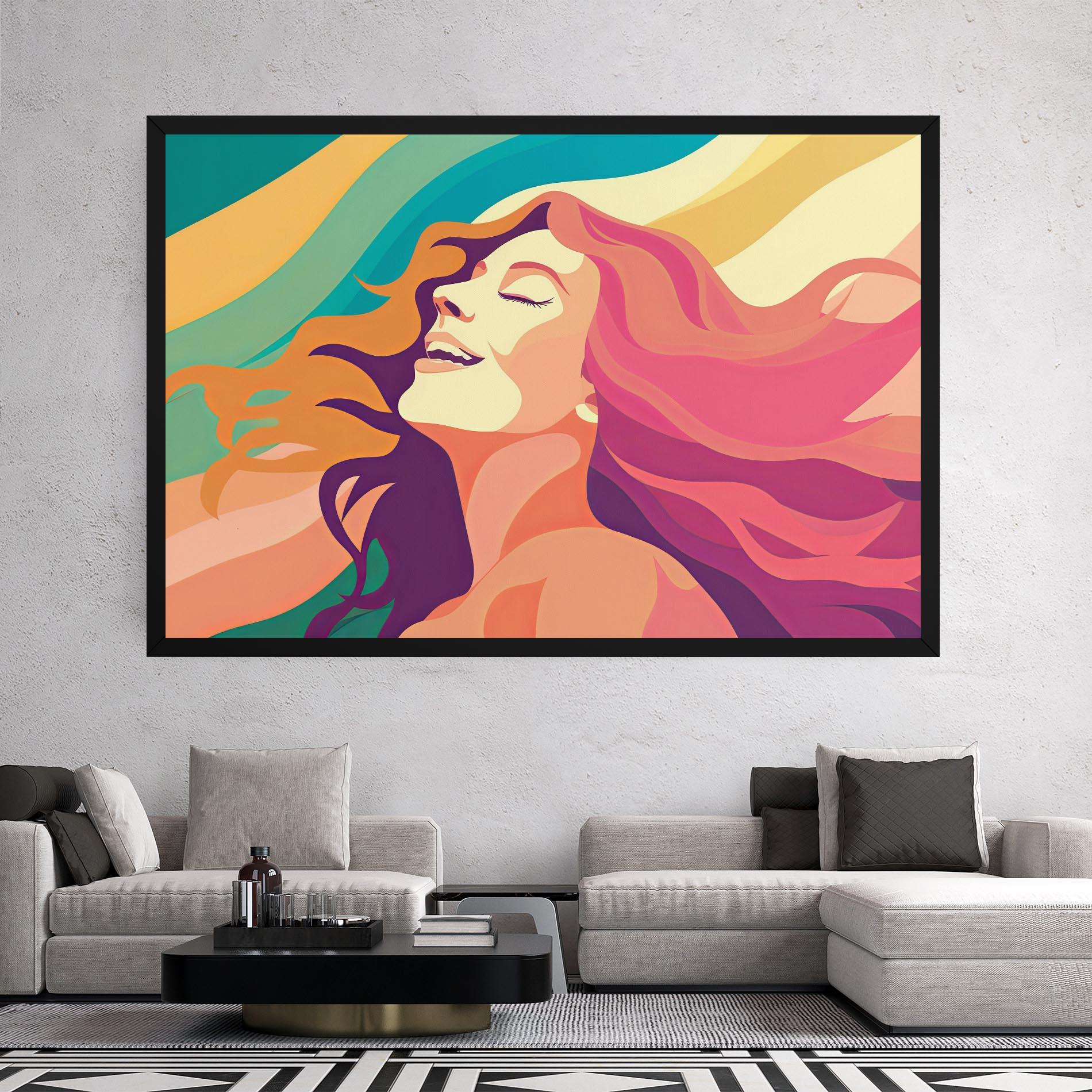 Vászonkép Pink Pop Hair mockup 2