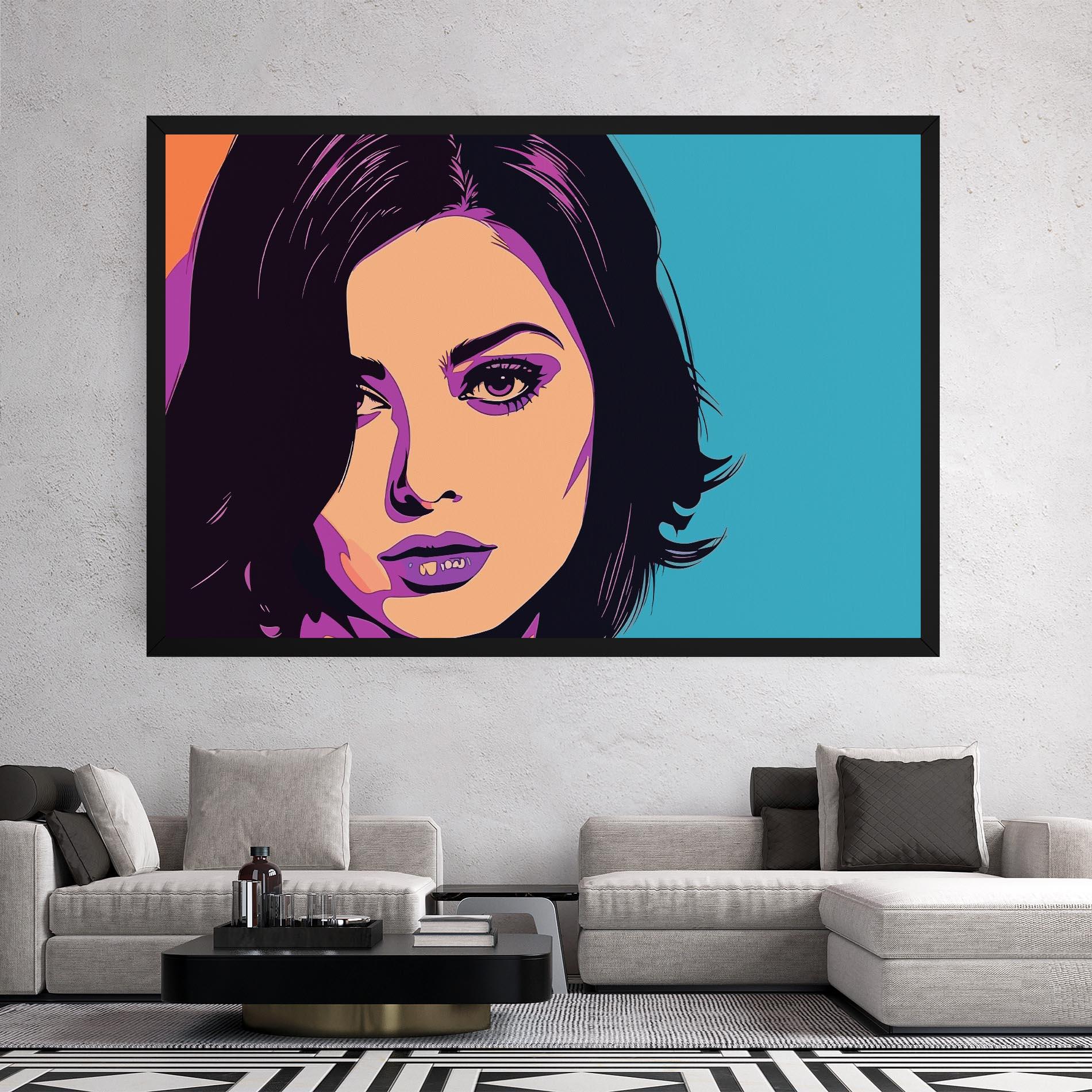 Vászonkép Pop Purple Woman mockup 2