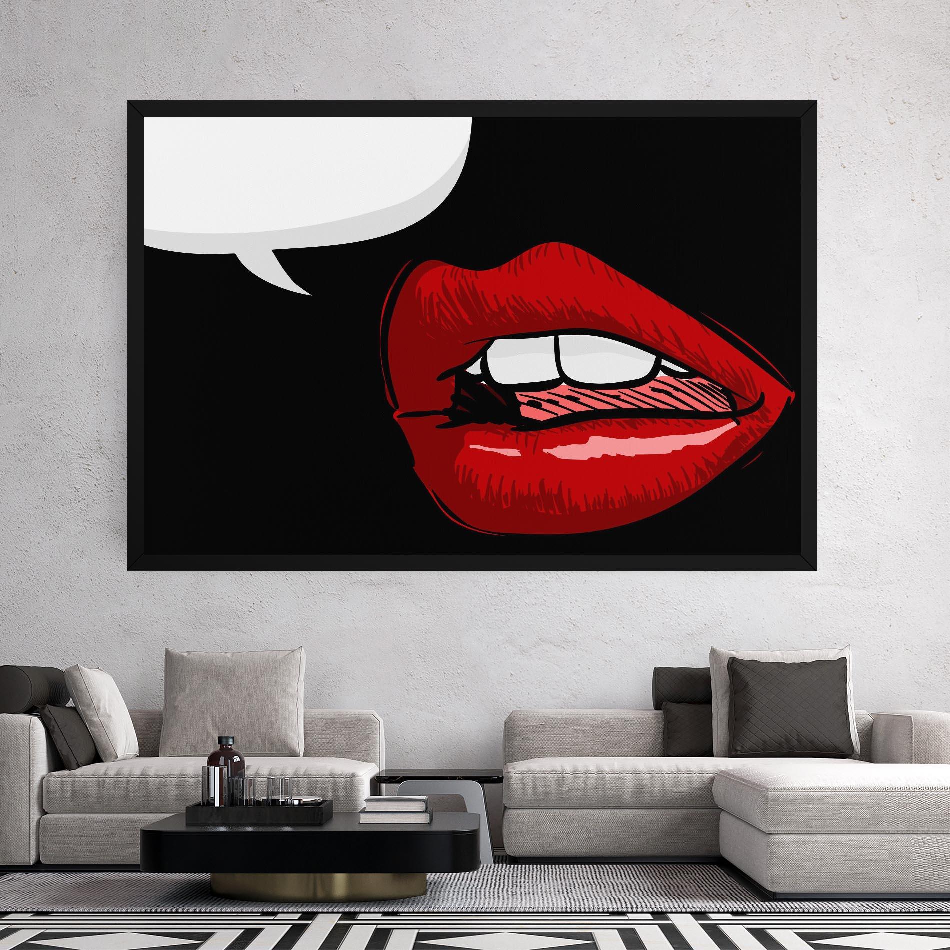 Vászonkép Pop Red Lips mockup 2