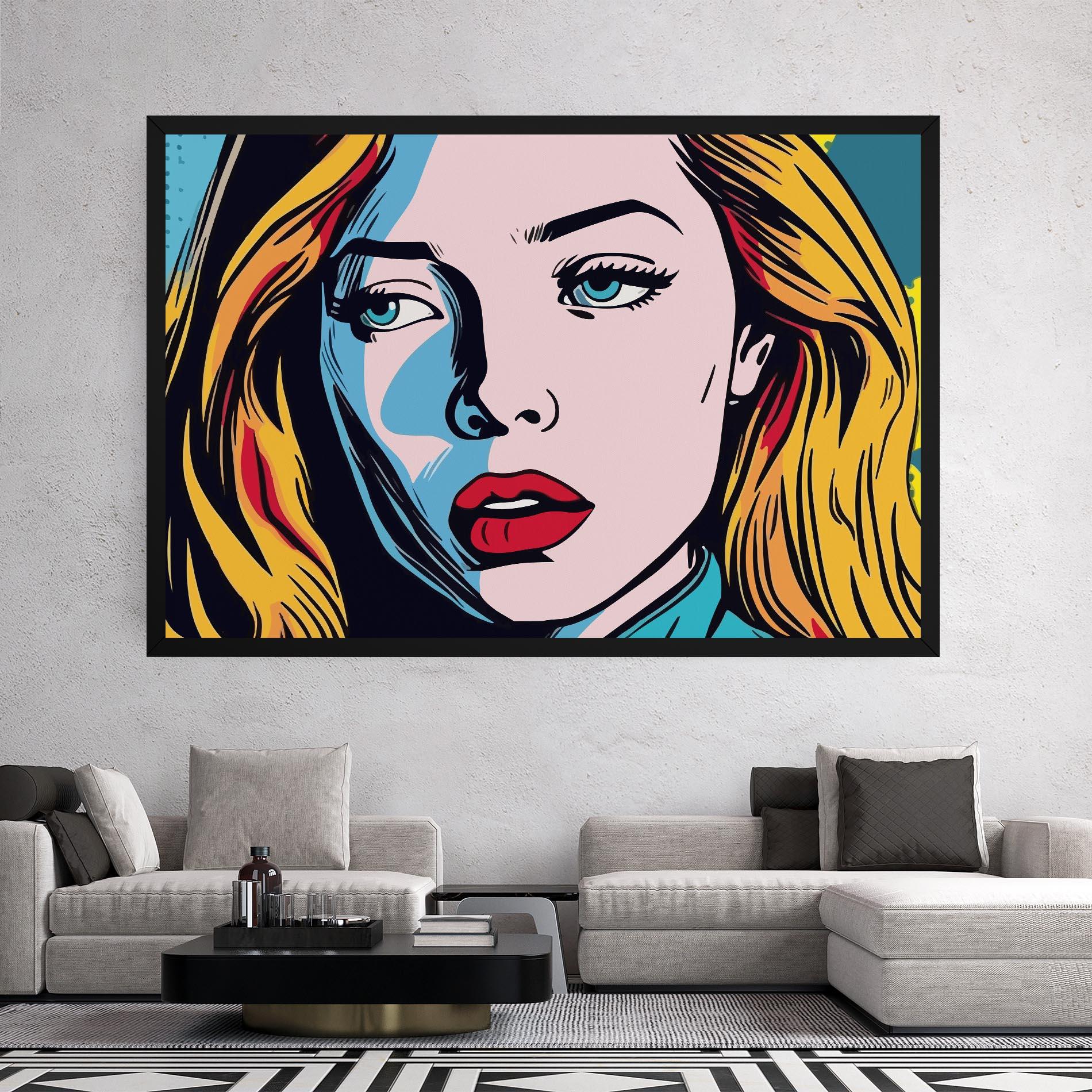 Vászonkép Pop Woman Art mockup 2