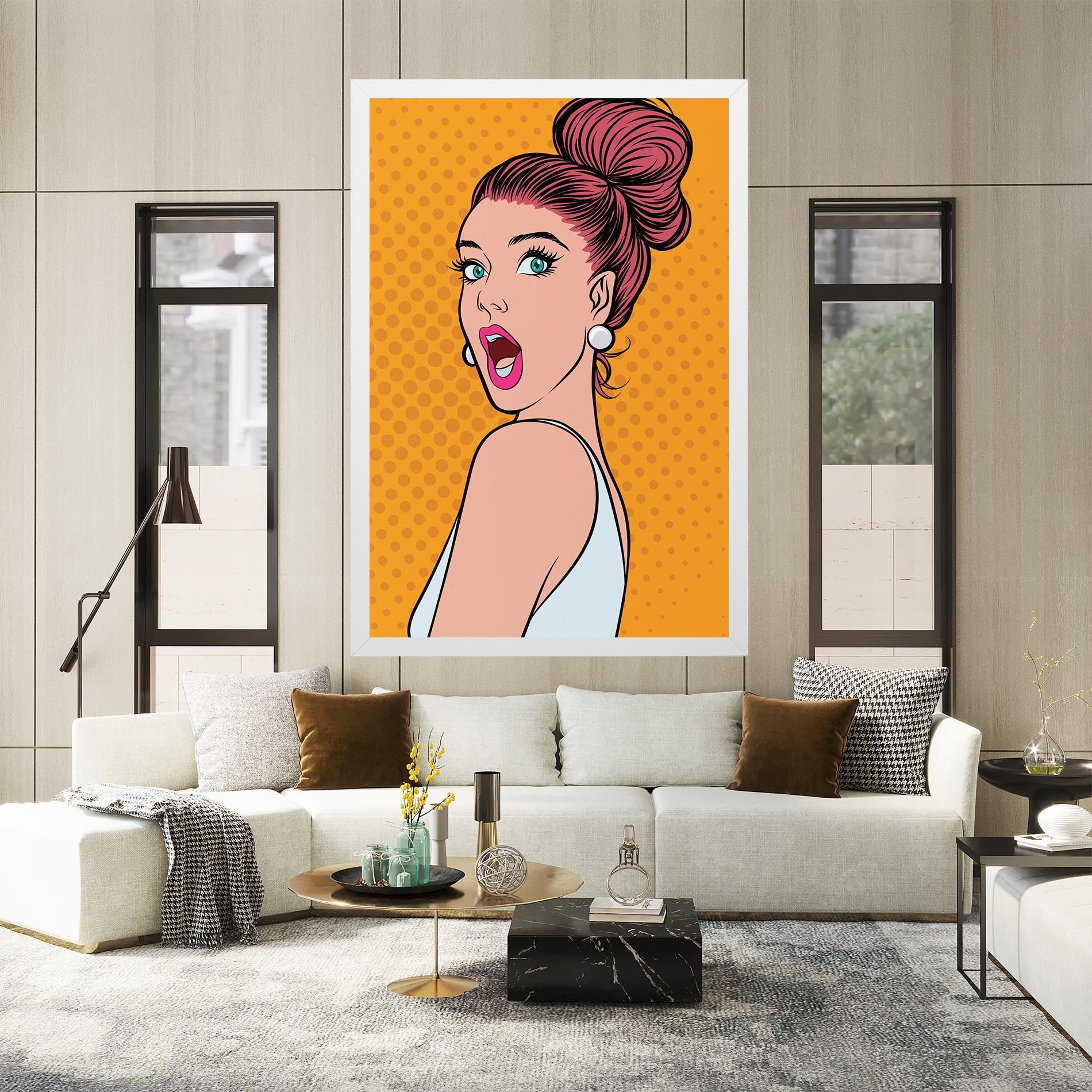 Pop Comic Lady mockup 2