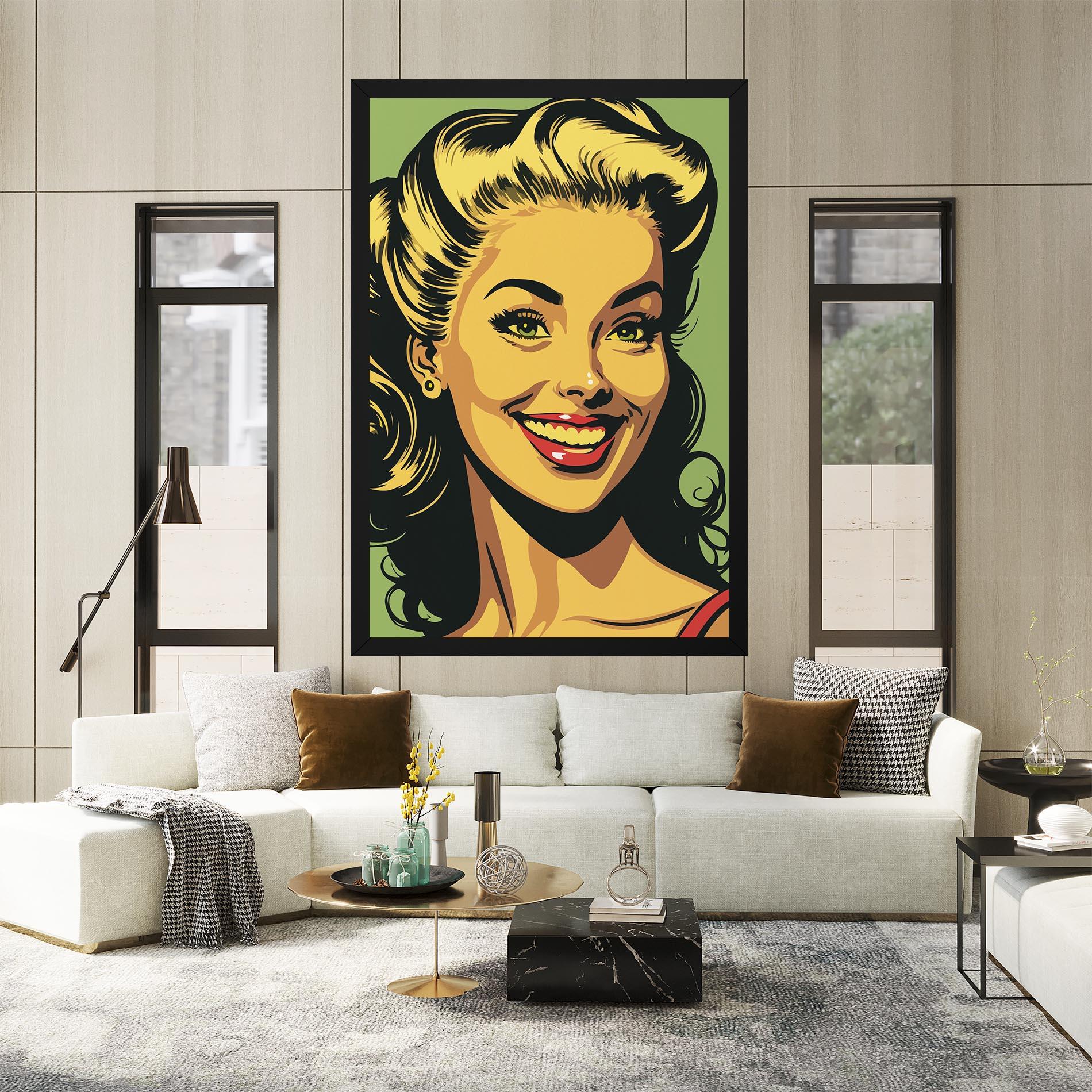 Vászonkép Green Light Pop Lady mockup 2