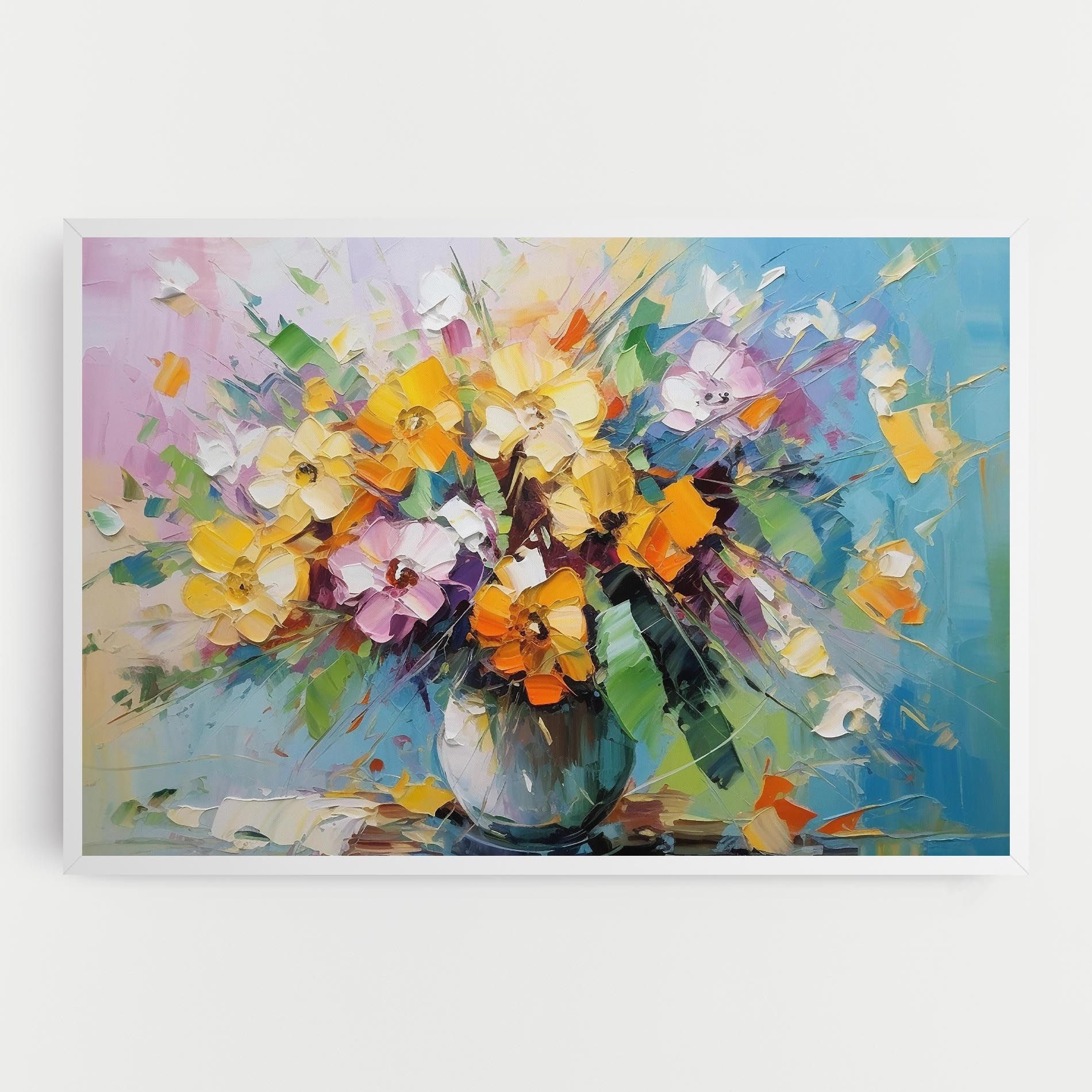 Colorfull Flowers Painting mockup 0