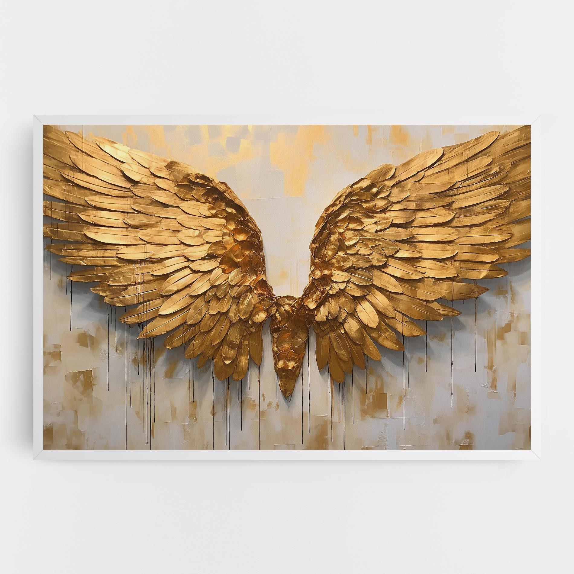 Vászonkép Golden Wings Art mockup 0