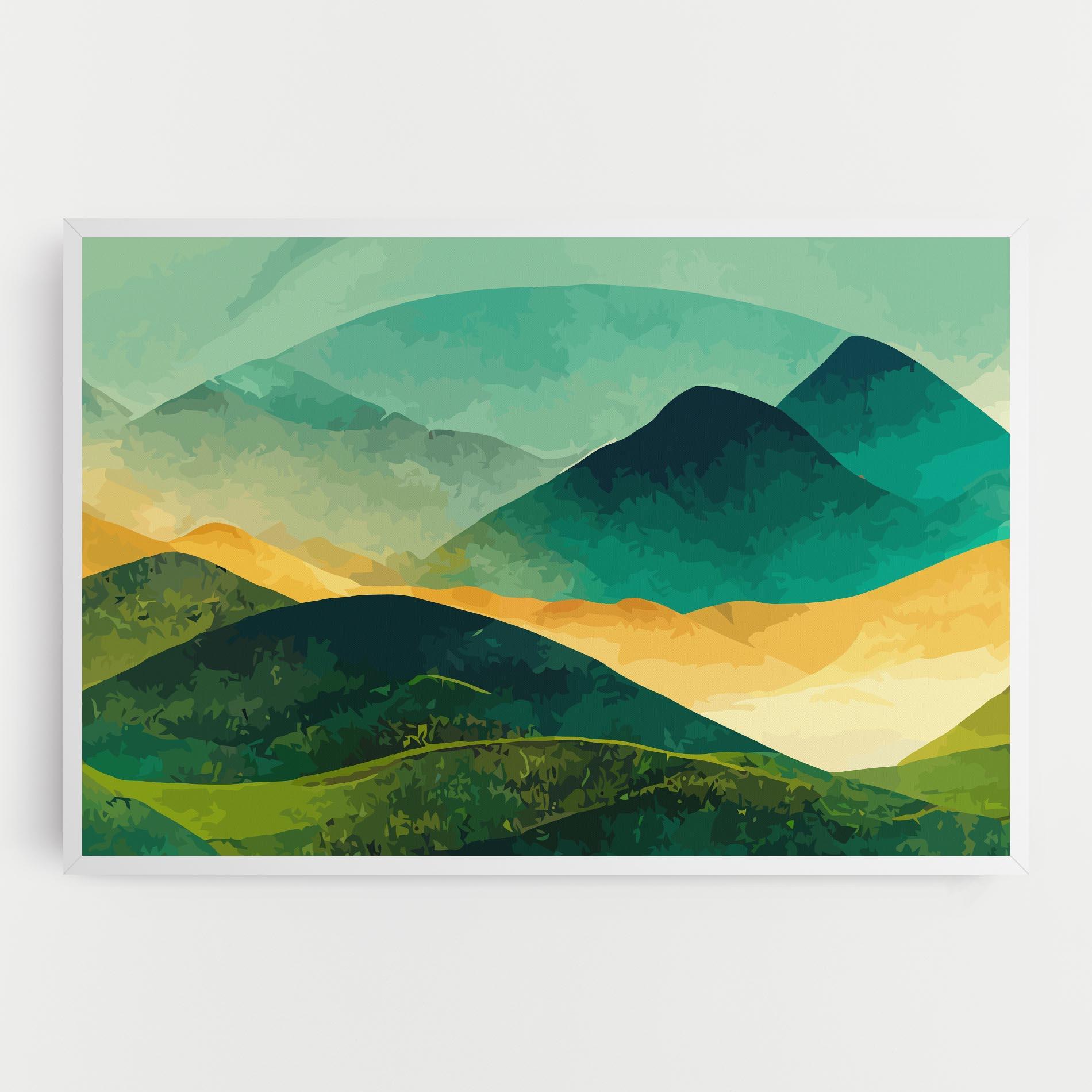 Vászonkép Green Art Mountain mockup 0