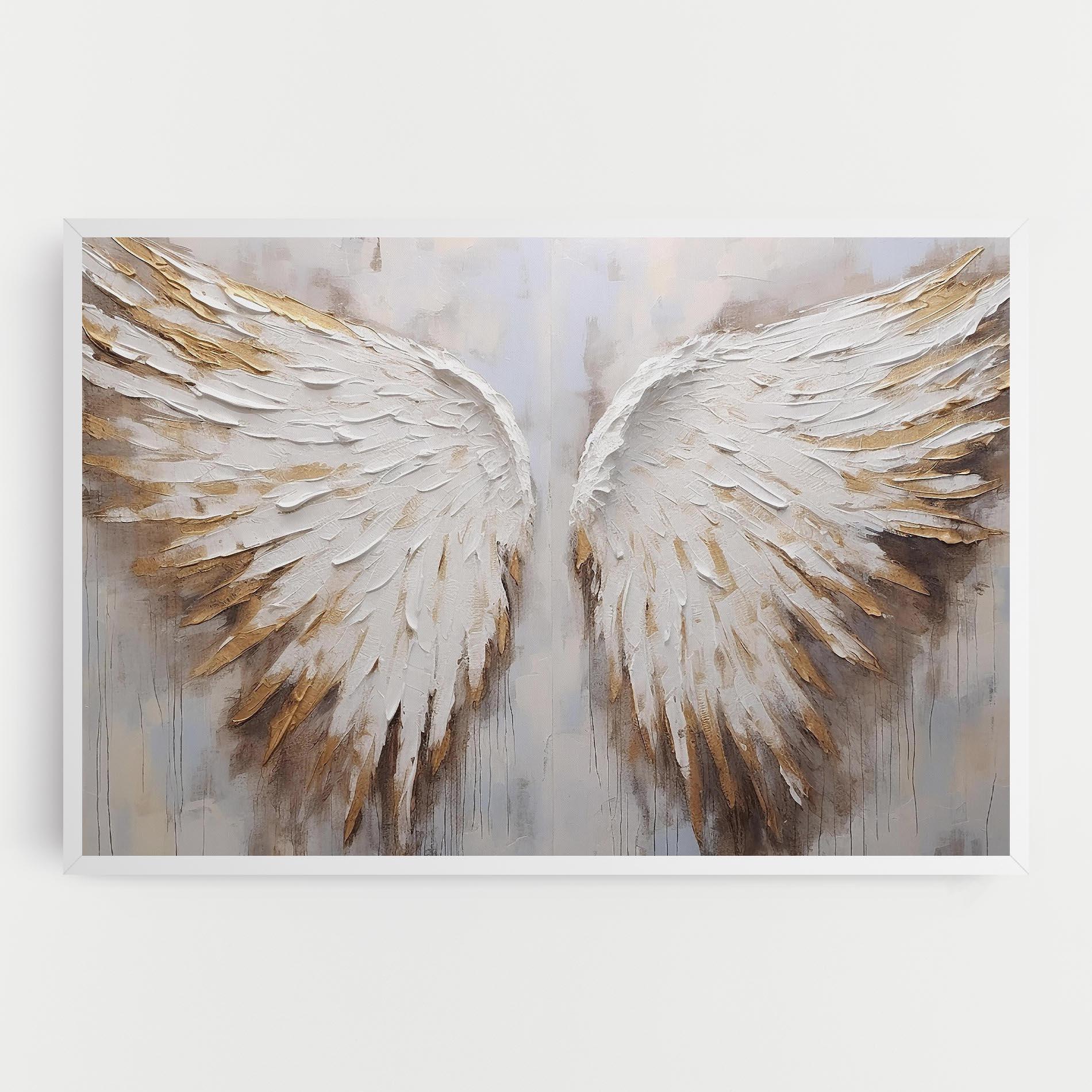 Vászonkép White Angel Wings mockup 0