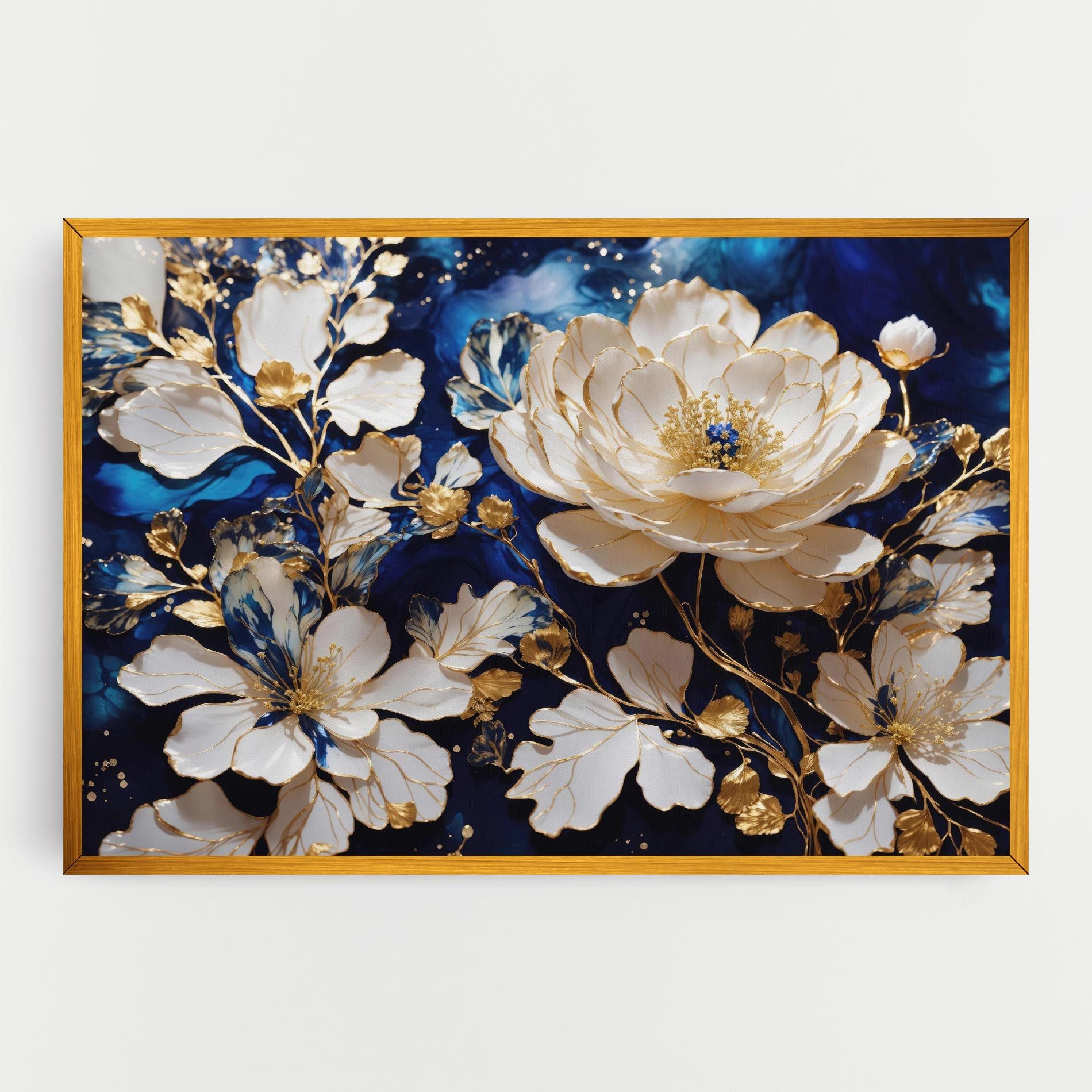 Beautiful Golden White Rose mockup 0