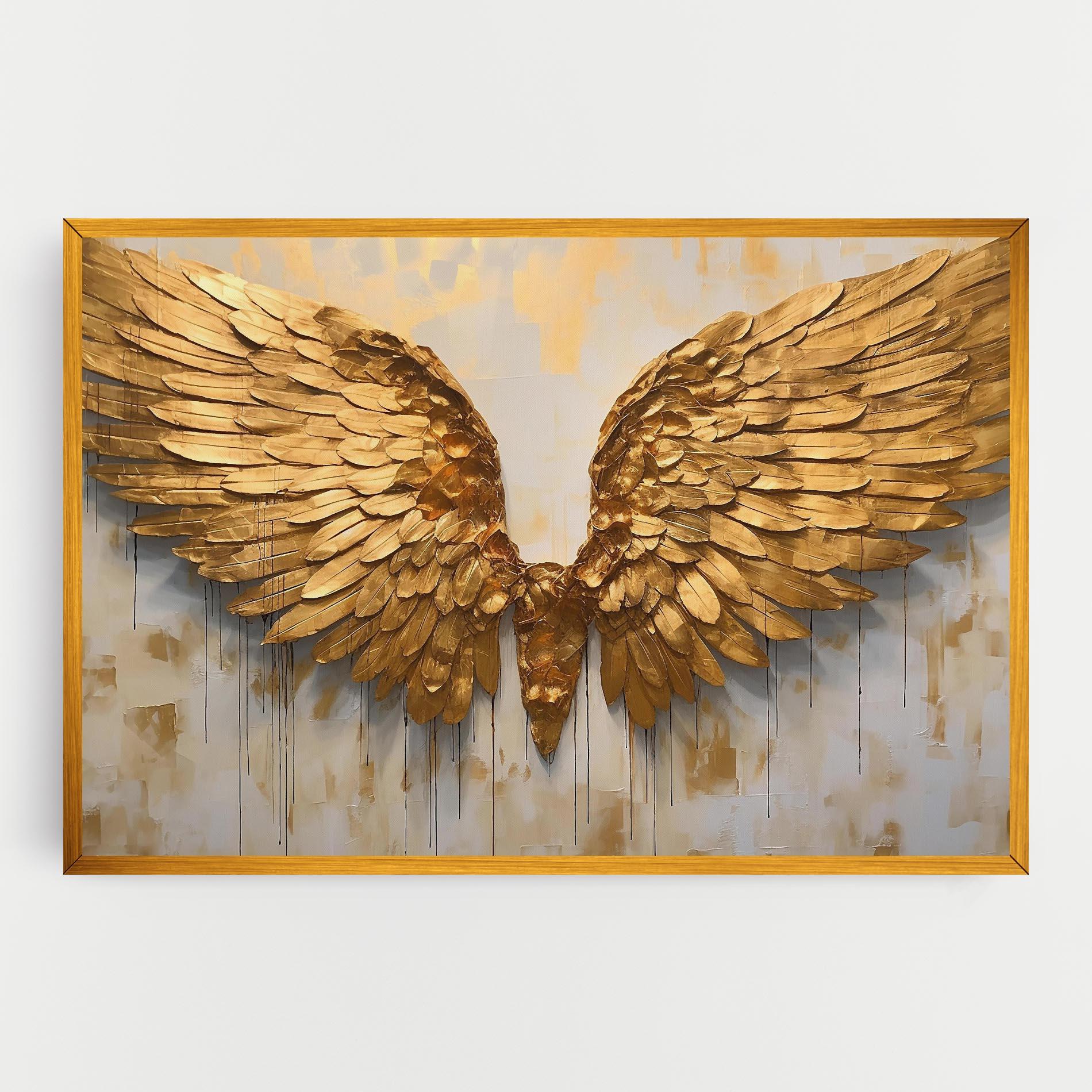 Vászonkép Golden Wings Art mockup 0
