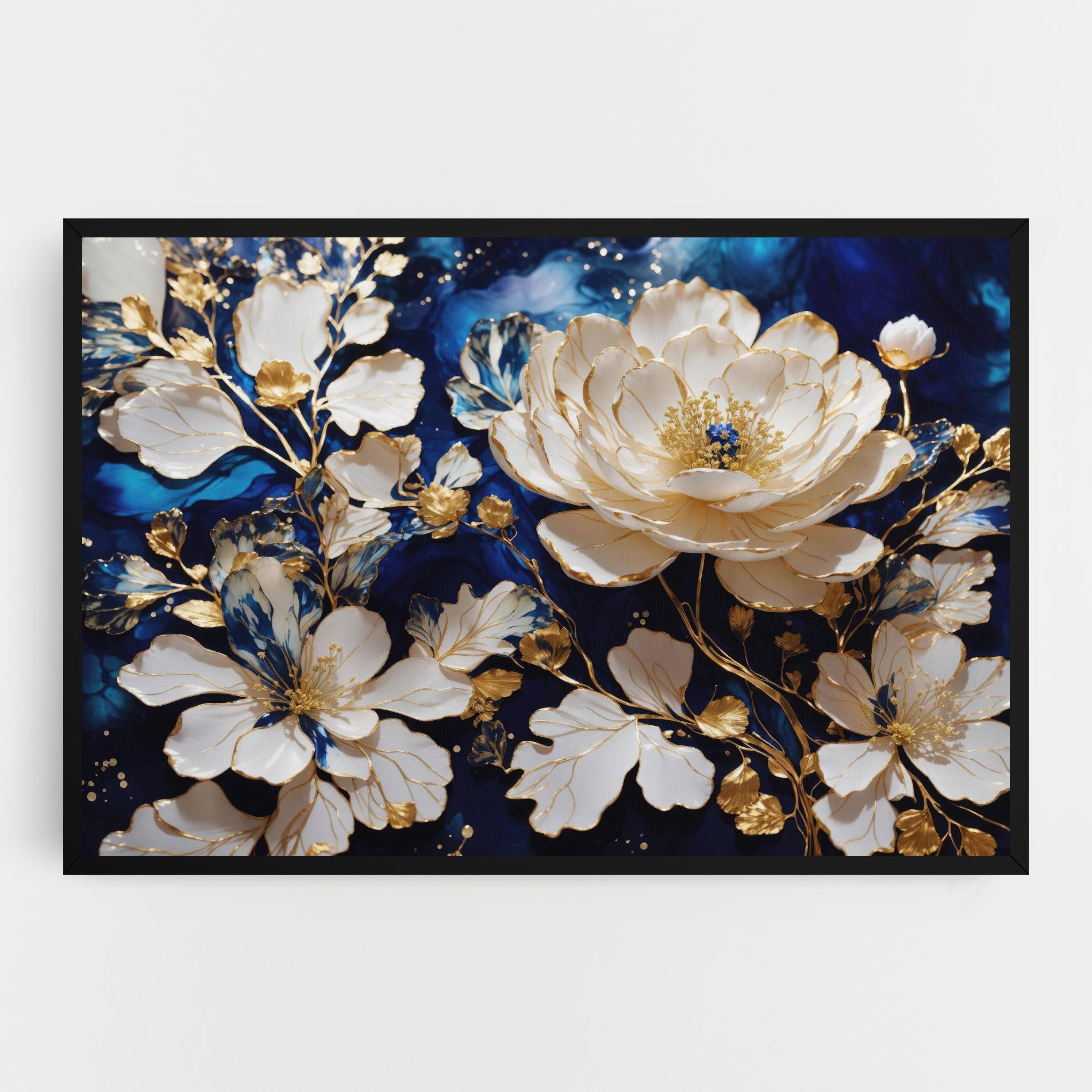 Beautiful Golden White Rose mockup 0