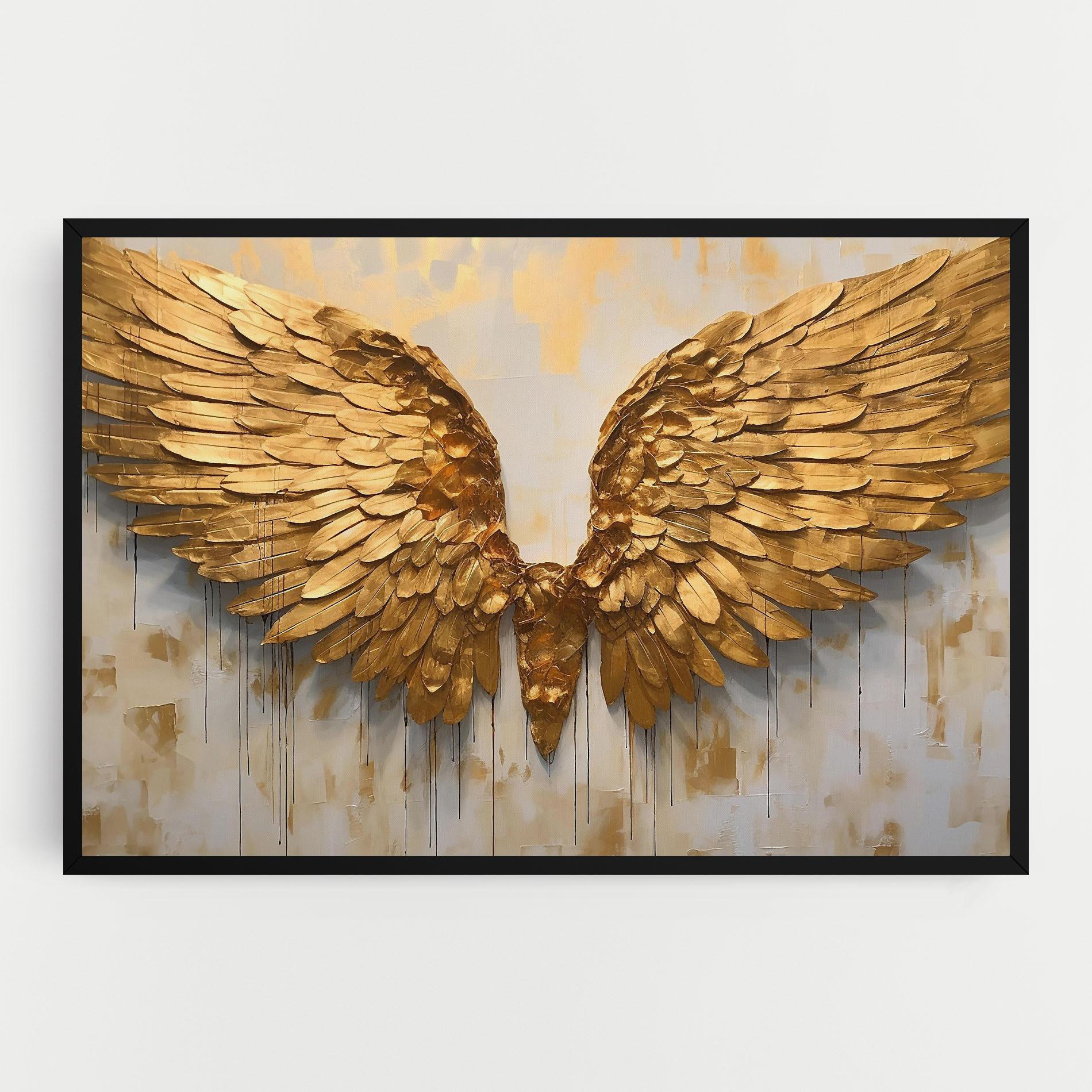 Vászonkép Golden Wings Art mockup 0