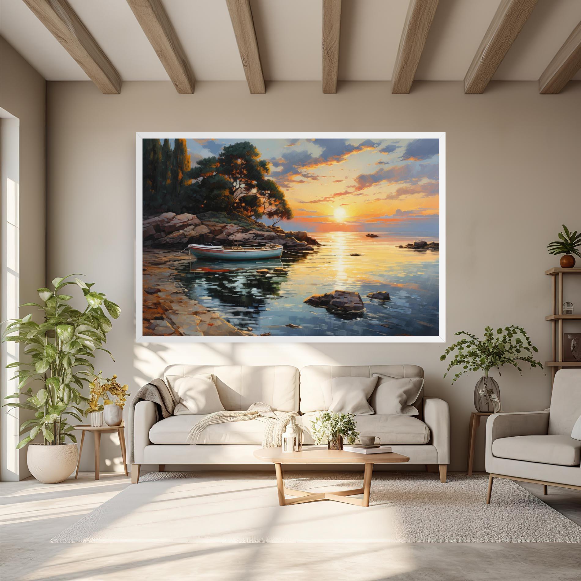 Vászonkép Sunset Sea Art mockup 6