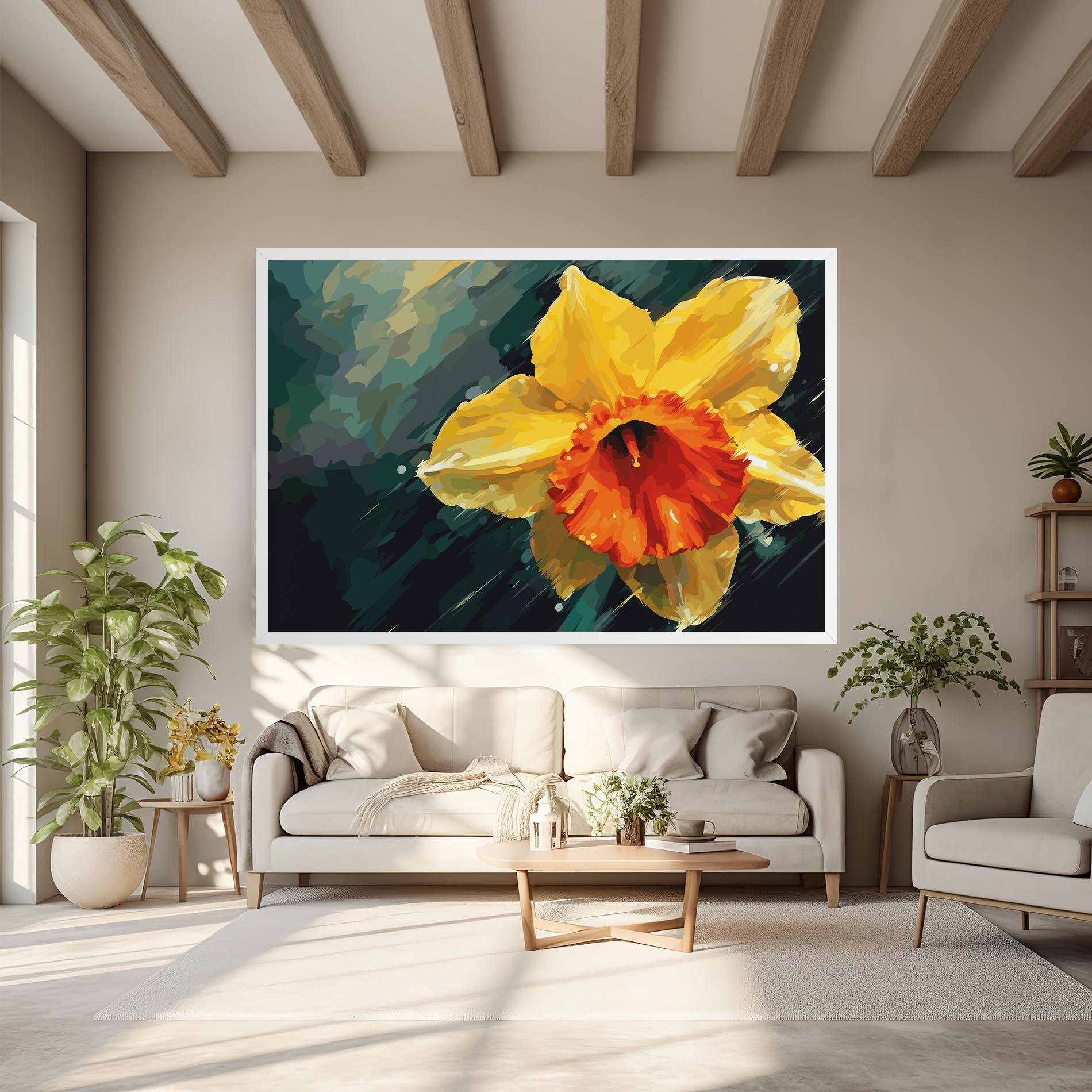 Vászonkép Yellow Flower Art mockup 6